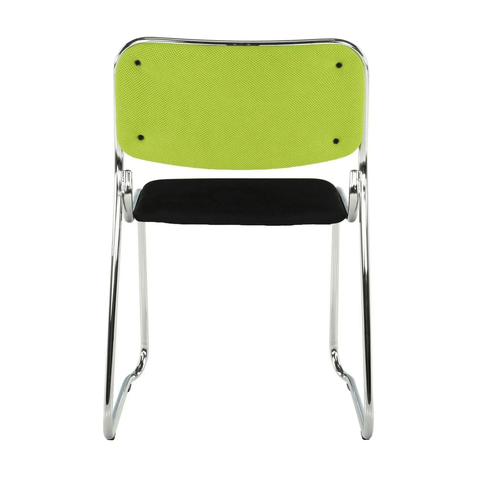Scaun BULUT, verde/negru/crom, piele ecologica/metal, 50x56x76 cm