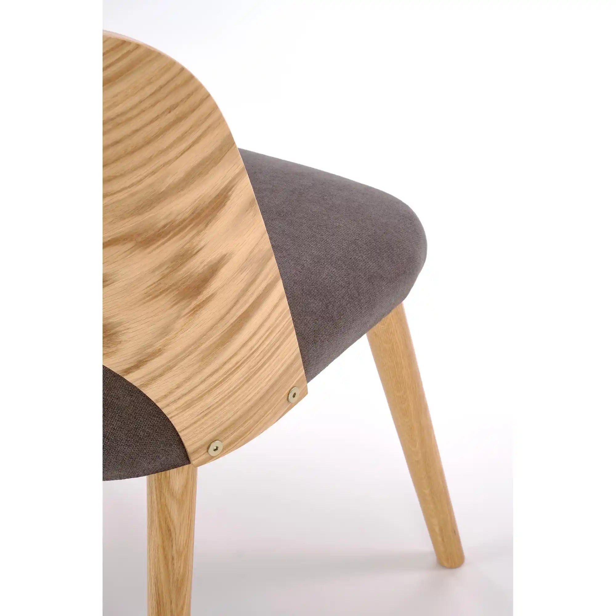 Scaun CADIZ, stejar/gri, stofa/placaj/lemn, 52x58x83 cm