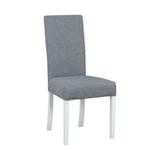 Scaun CAMPEL, gri deschis/alb, stofa clasica/lemn, 46x55x96 cm