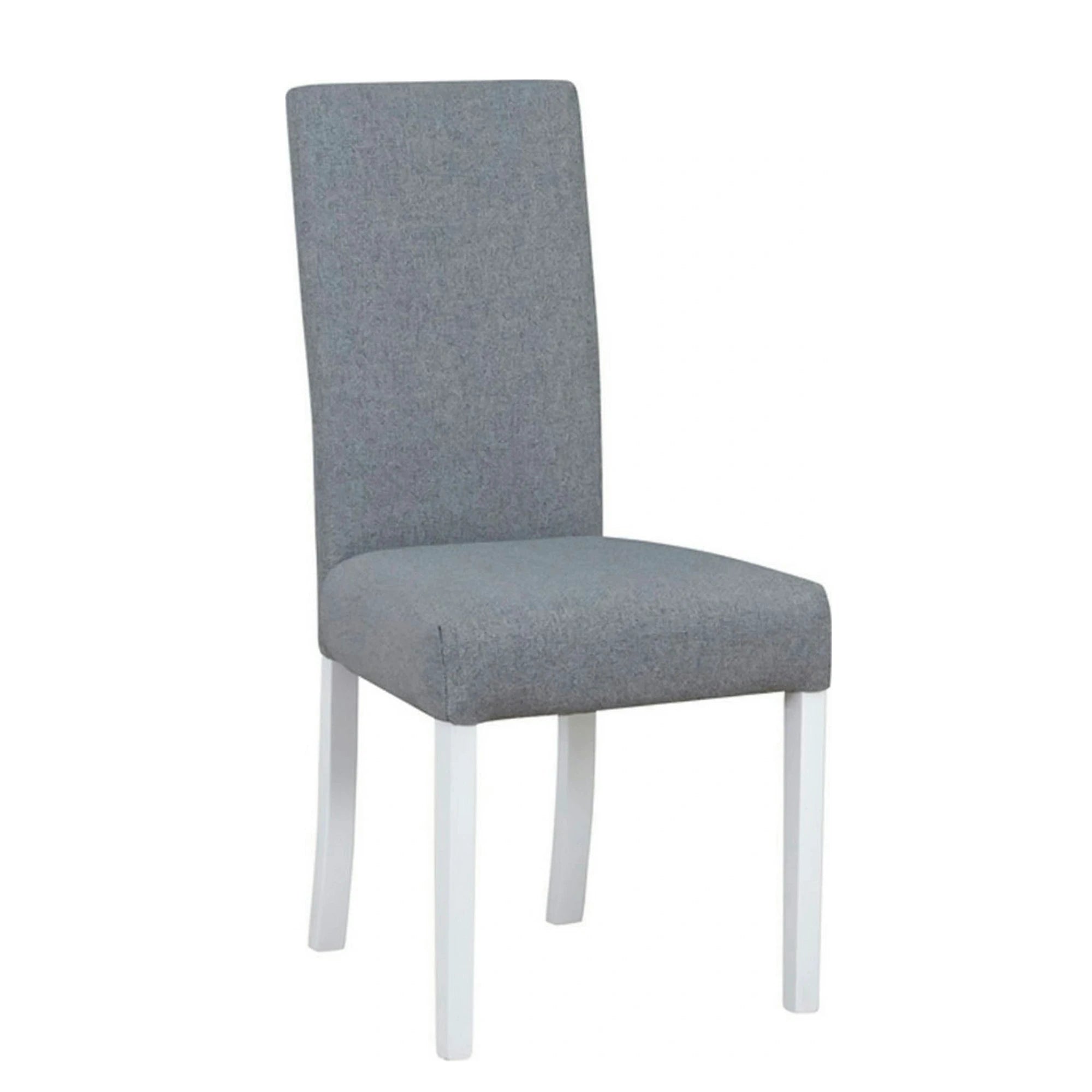 Scaun CAMPEL, gri deschis/alb, stofa clasica/lemn, 46x55x96 cm