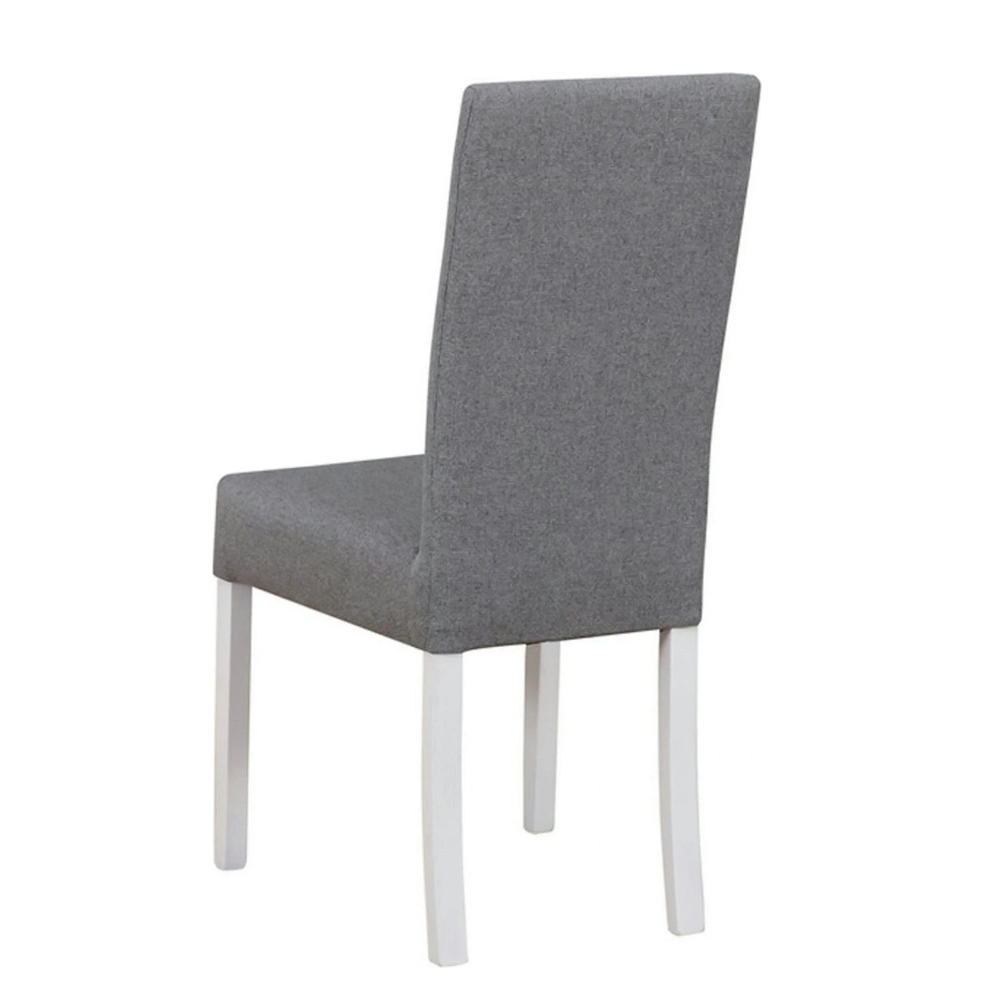 Scaun CAMPEL, gri deschis/alb, stofa clasica/lemn, 46x55x96 cm