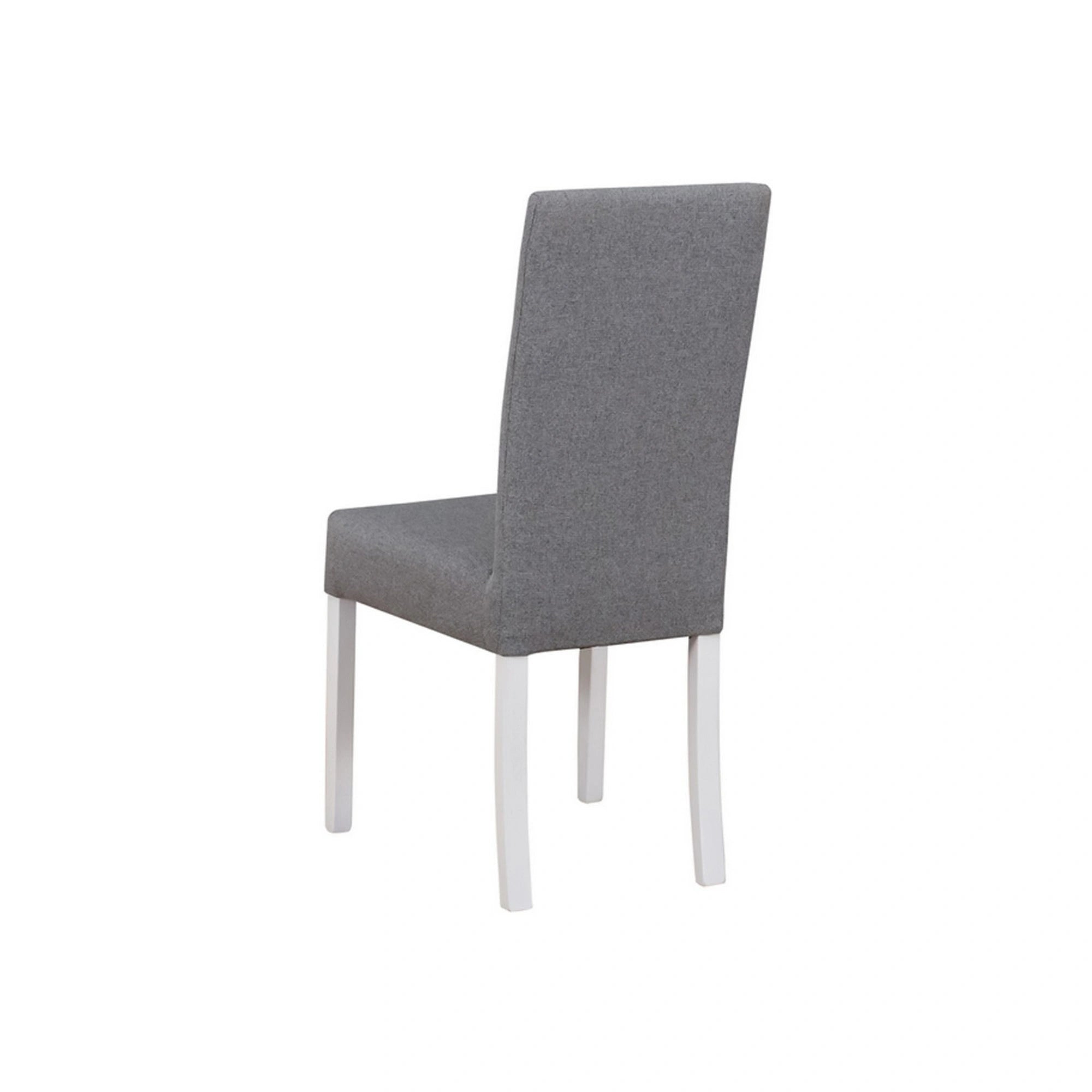 Scaun CAMPEL, gri deschis/alb, stofa clasica/lemn, 46x55x96 cm