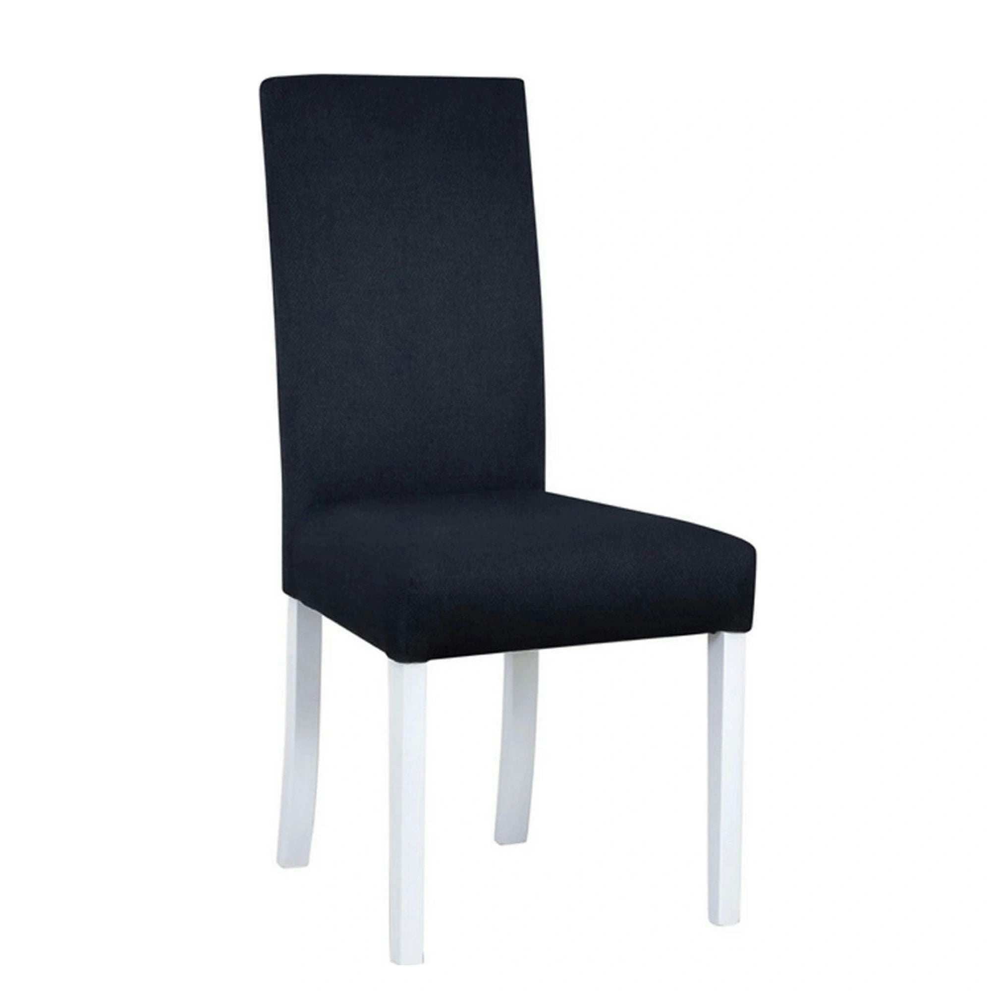 Scaun CAMPEL, negru/alb, stofa clasica/lemn, 46x55x96 cm
