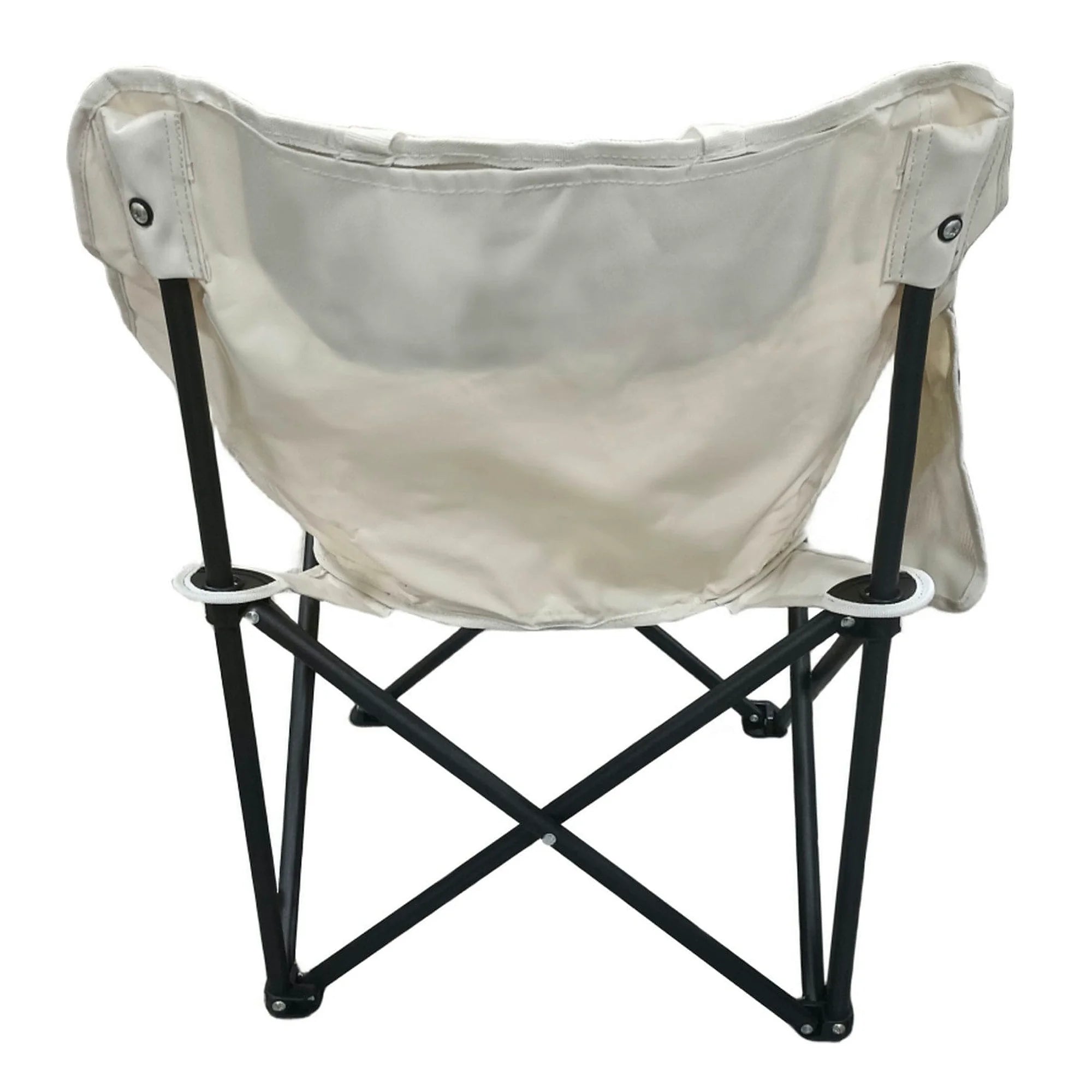 Scaun camping URAO, bej/negru, stofa clasica/metal, 58x51x66 cm