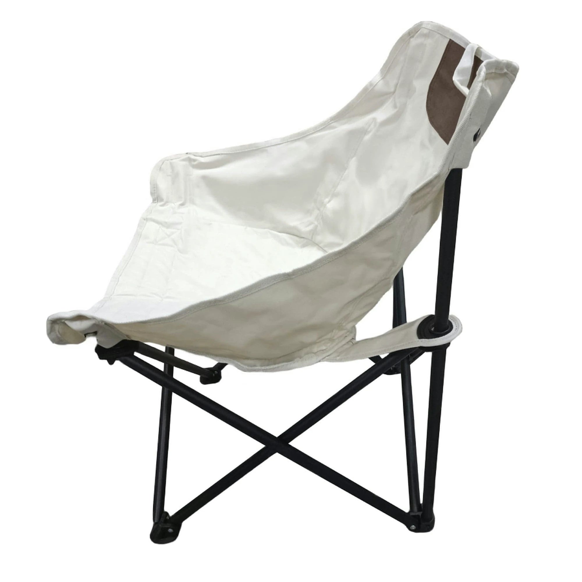 Scaun camping URAO, bej/negru, stofa clasica/metal, 58x51x66 cm