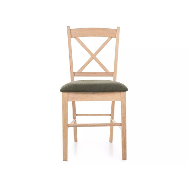 Scaun CD-56, verde/stejar, stofa clasica/lemn, 43x45x85 cm