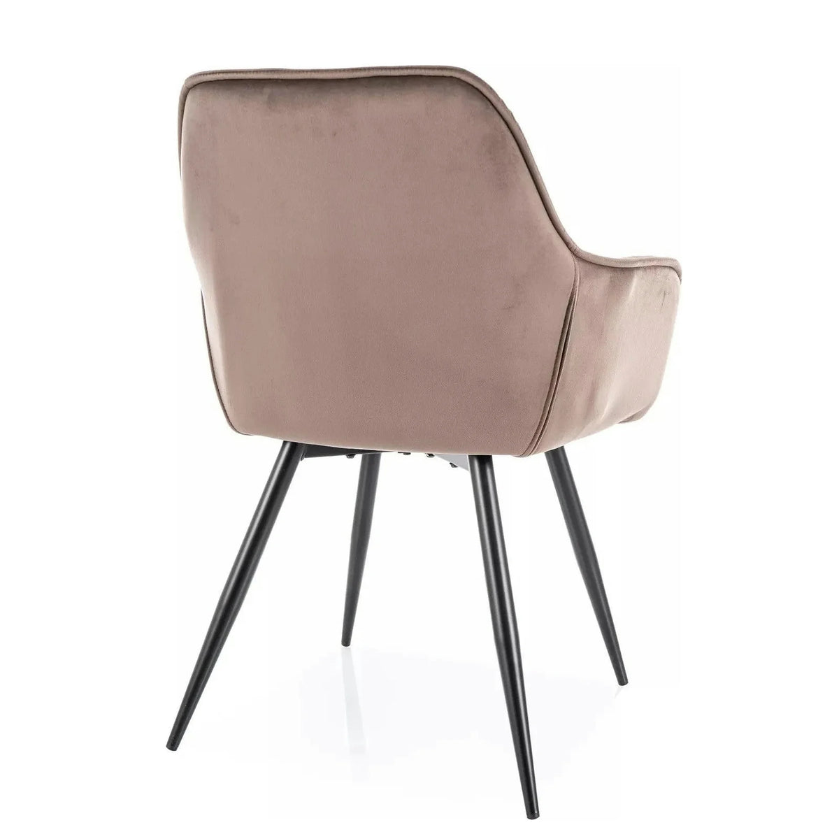 Scaun CHERRY, cappuccino/negru, stofa catifelata/metal, 57x58x87 cm