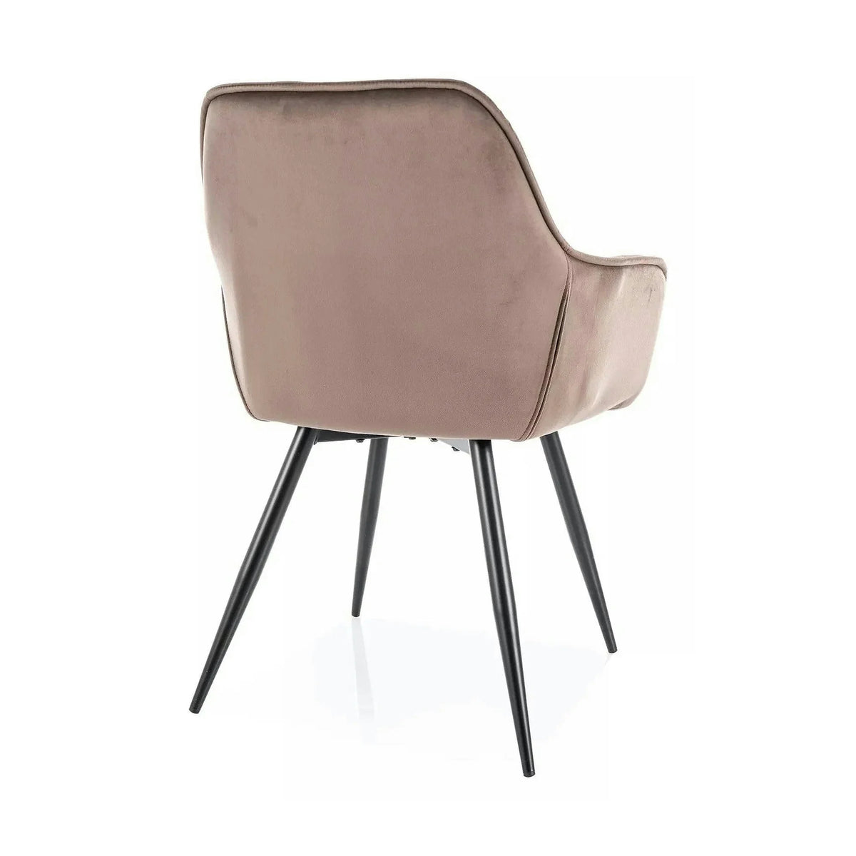 Scaun CHERRY, cappuccino/negru, stofa catifelata/metal, 57x58x87 cm