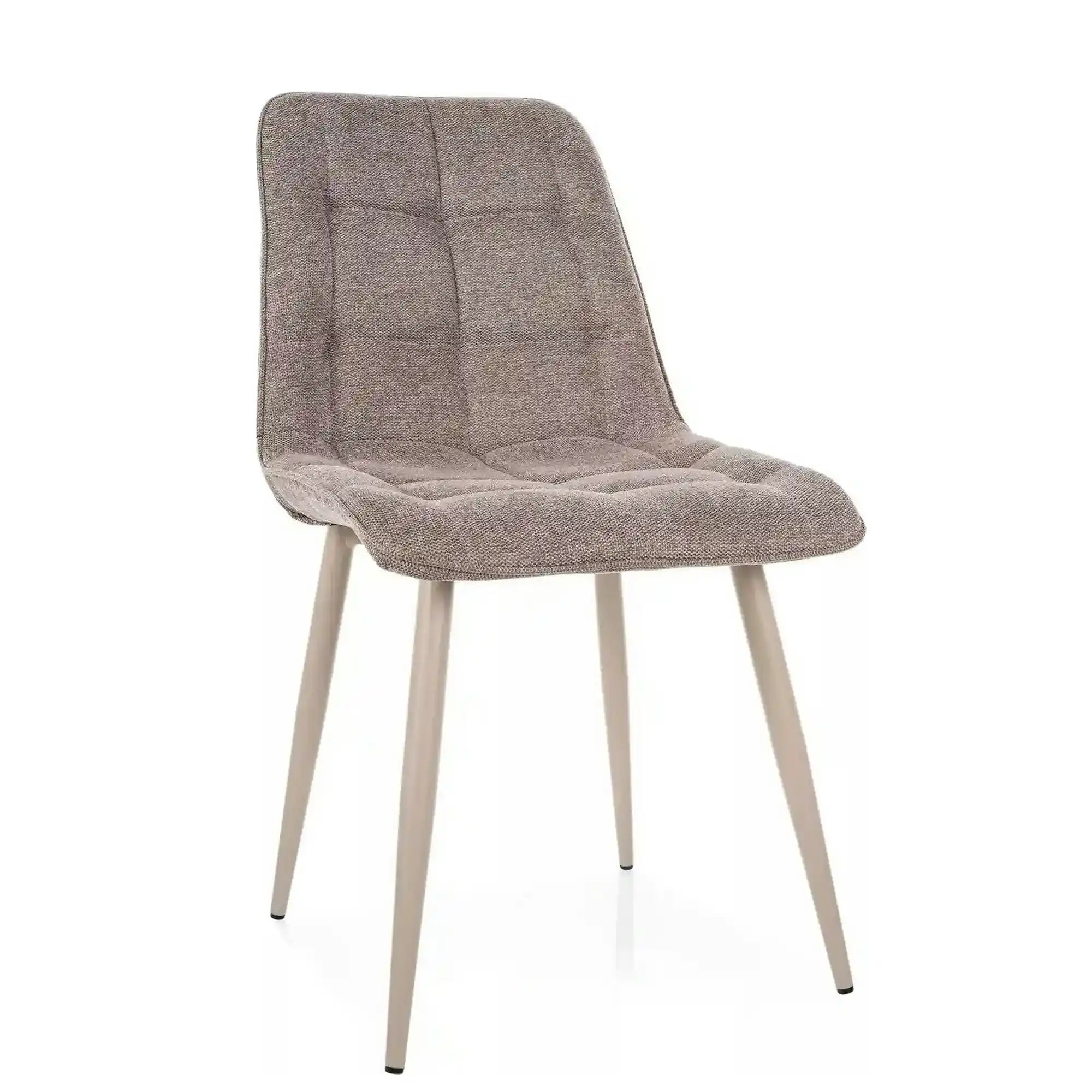 Scaun CHIC, bej - Brego 34, stofa clasica/metal, 50x43x88 cm
