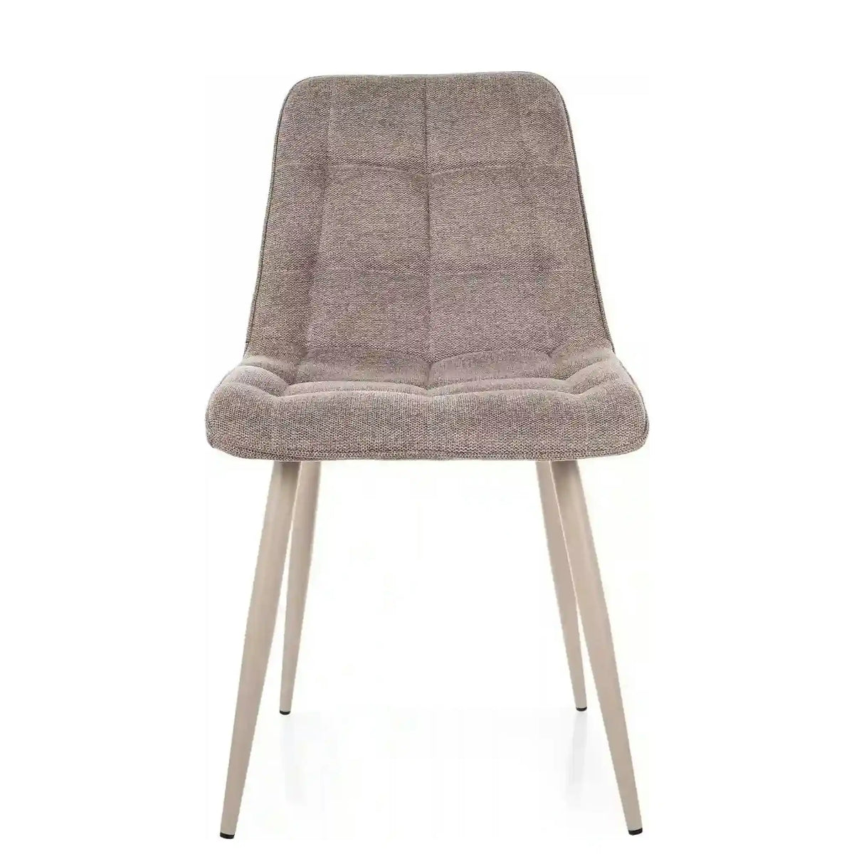 Scaun CHIC, bej - Brego 34, stofa clasica/metal, 50x58x88 cm