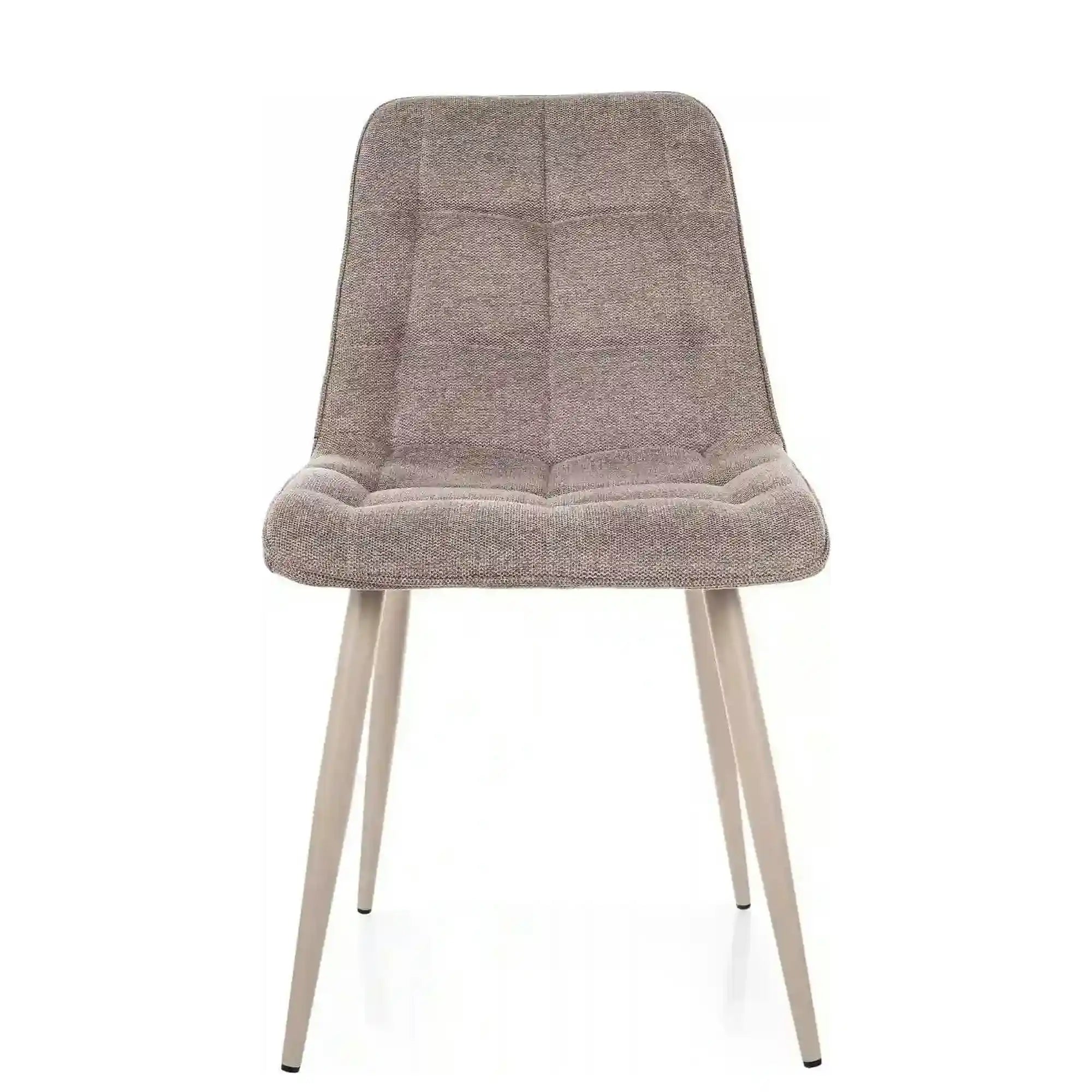 Scaun CHIC, bej - Brego 34, stofa clasica/metal, 50x58x88 cm
