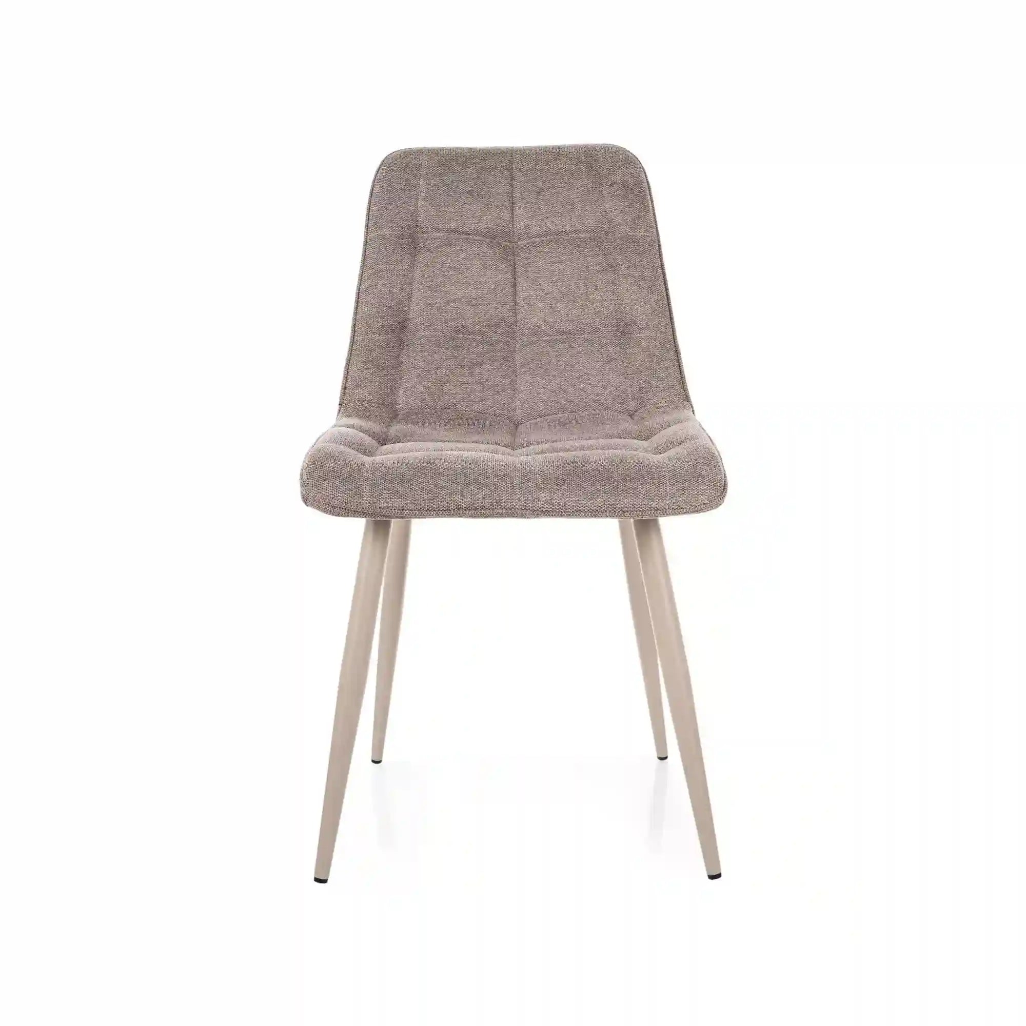 Scaun CHIC, bej - Brego 34, stofa clasica/metal, 50x43x88 cm