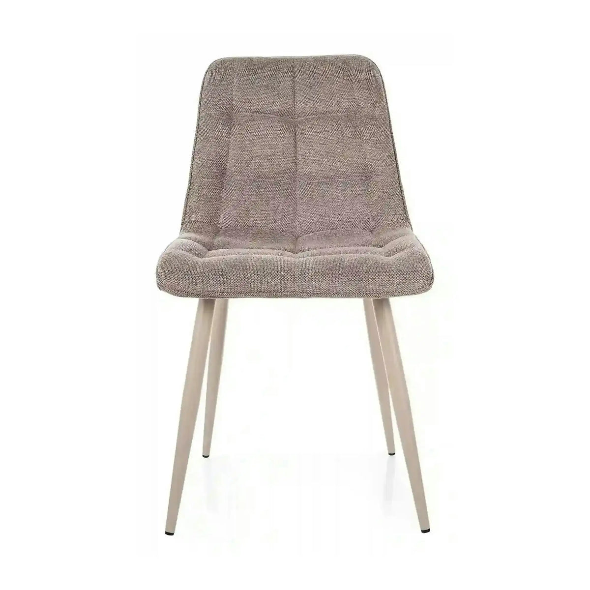 Scaun CHIC, bej - Brego 34, stofa clasica/metal, 50x58x88 cm