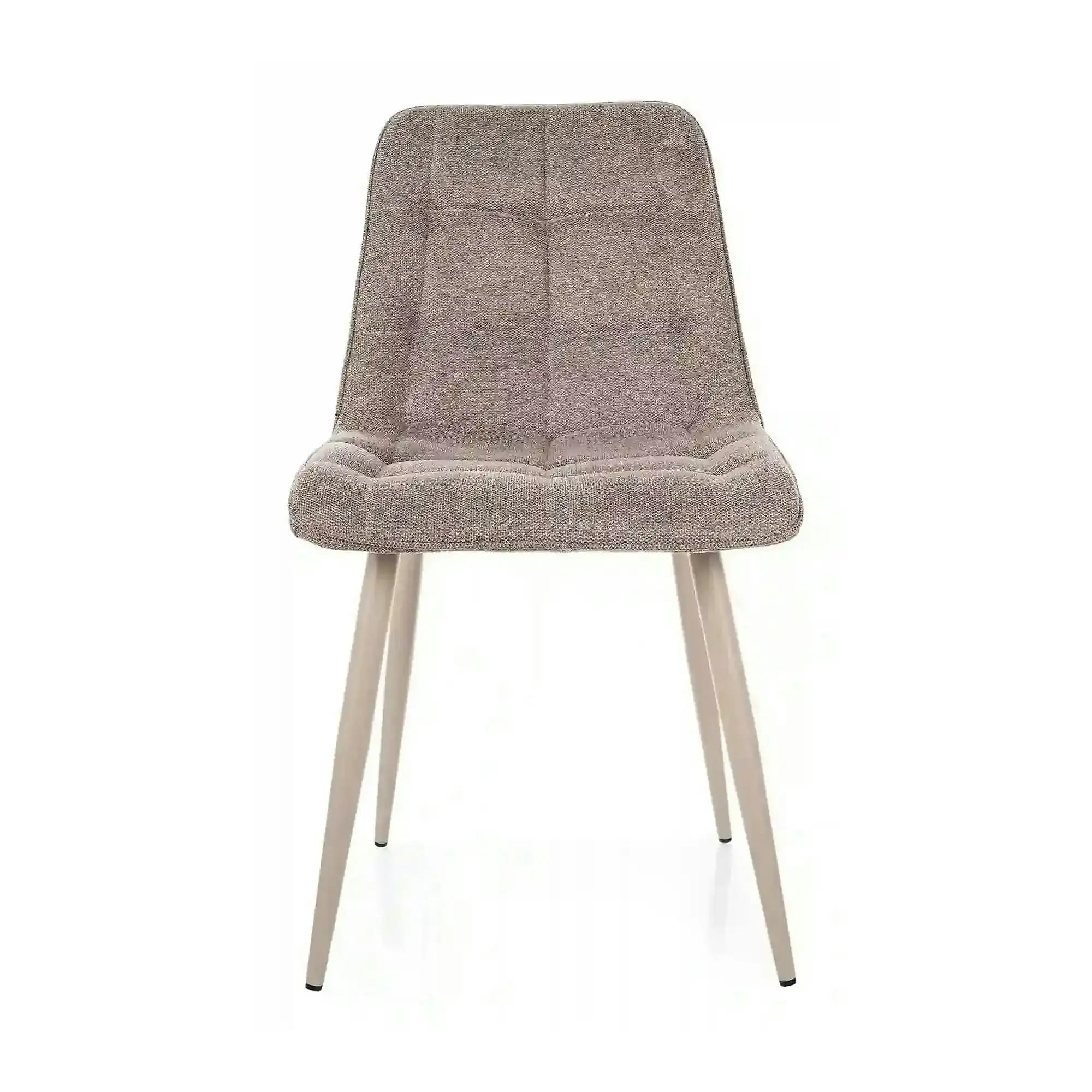 Scaun CHIC, bej - Brego 34, stofa clasica/metal, 50x58x88 cm
