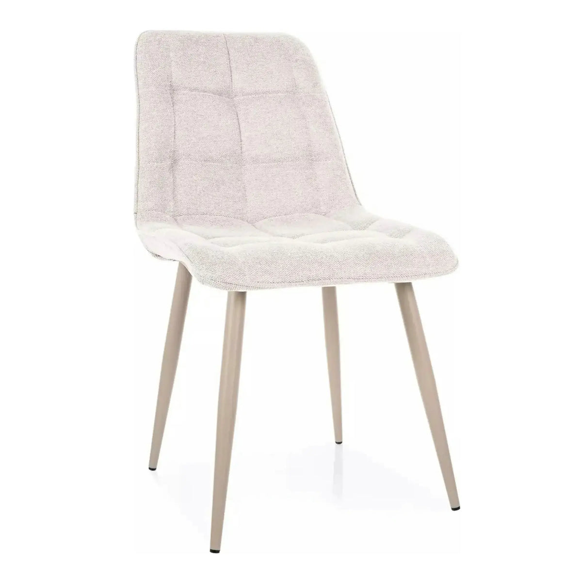 Scaun CHIC, bej deschis - Brego 22, stofa clasica/metal, 50x43x88 cm