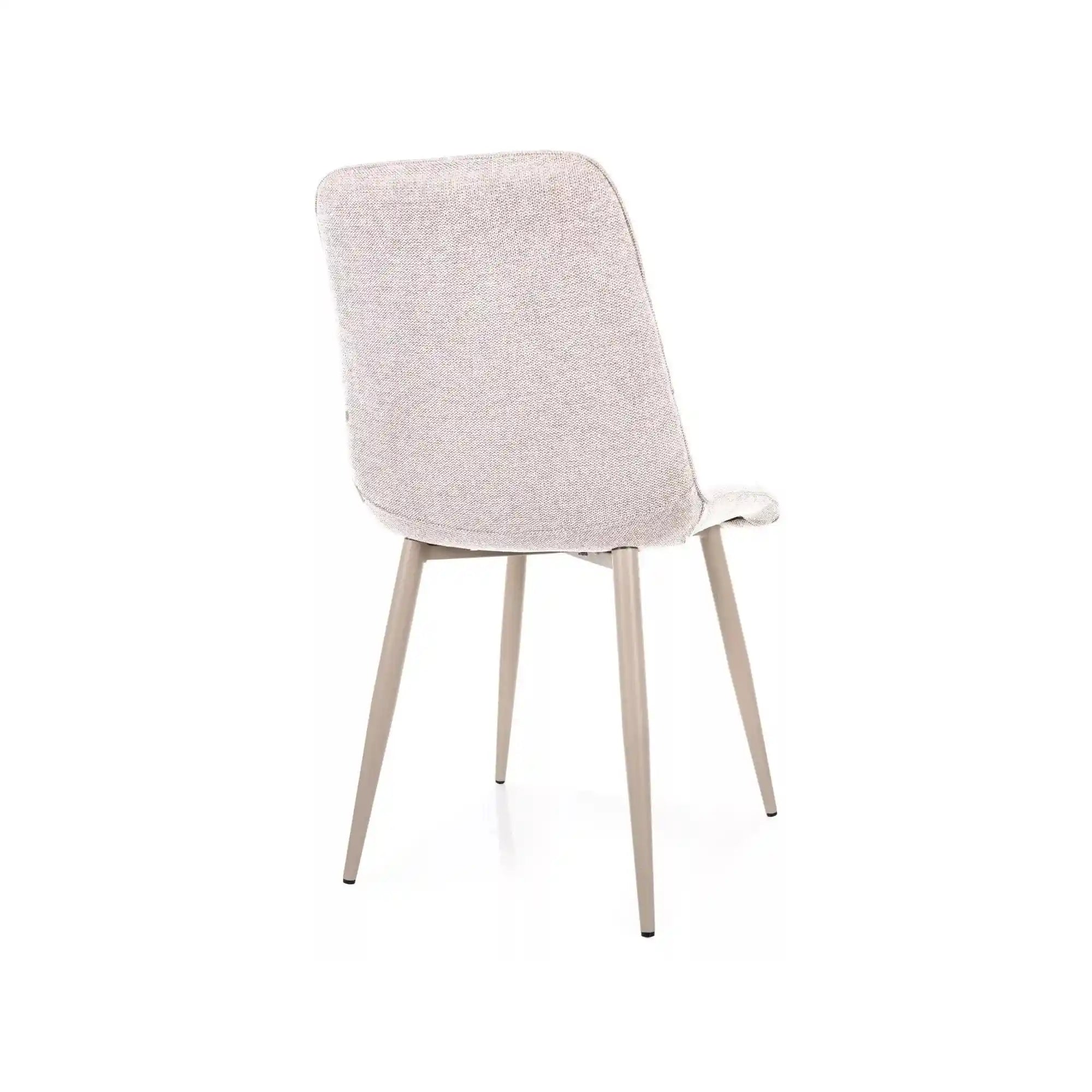 Scaun CHIC, bej deschis - Brego 22, stofa clasica/metal, 50x43x88 cm