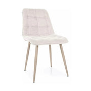 Scaun CHIC, bej deschis - Brego 22, stofa clasica/metal, 50x58x88 cm