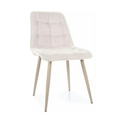 Scaun CHIC, bej deschis - Brego 22, stofa clasica/metal, 50x58x88 cm