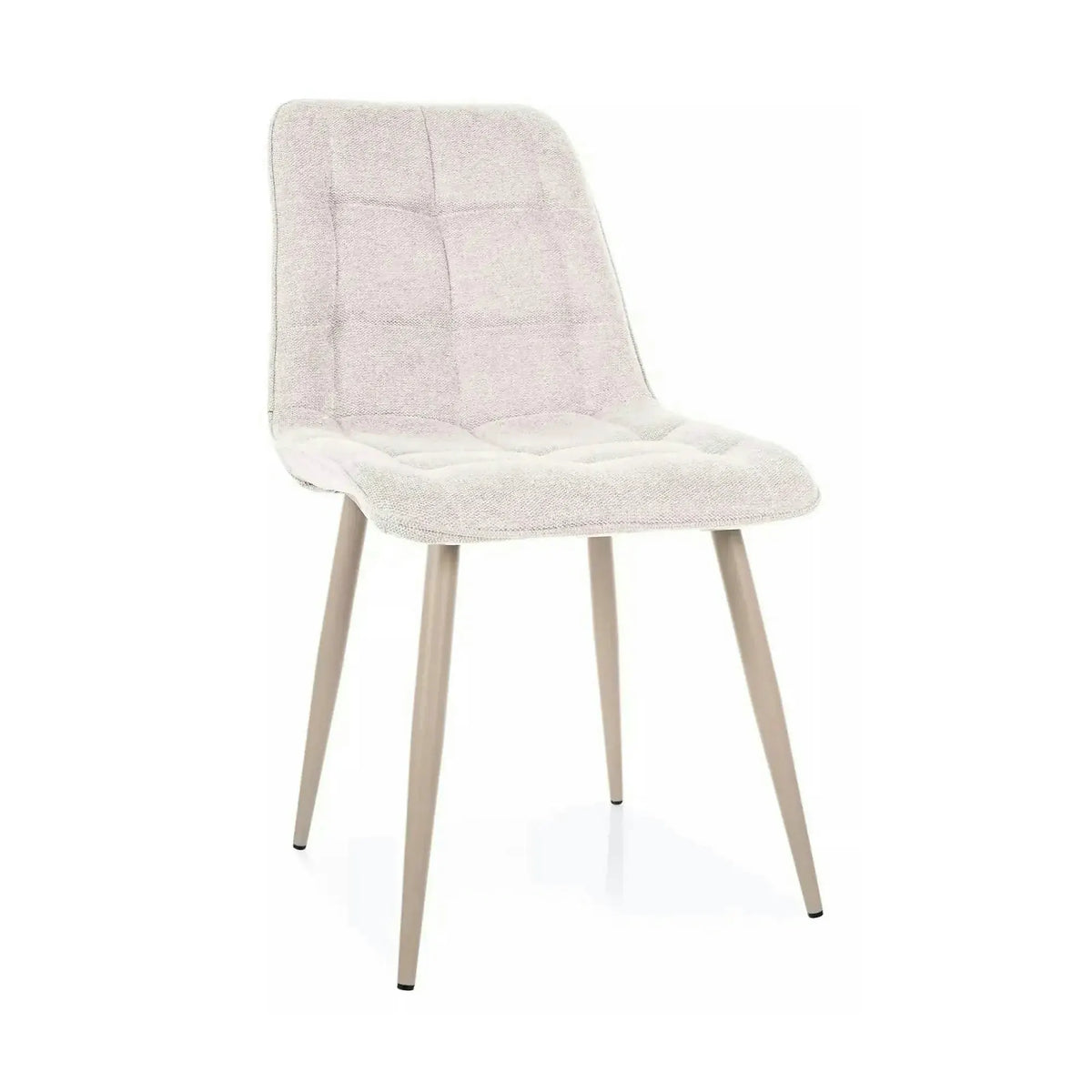 Scaun CHIC, bej deschis - Brego 22, stofa clasica/metal, 50x58x88 cm