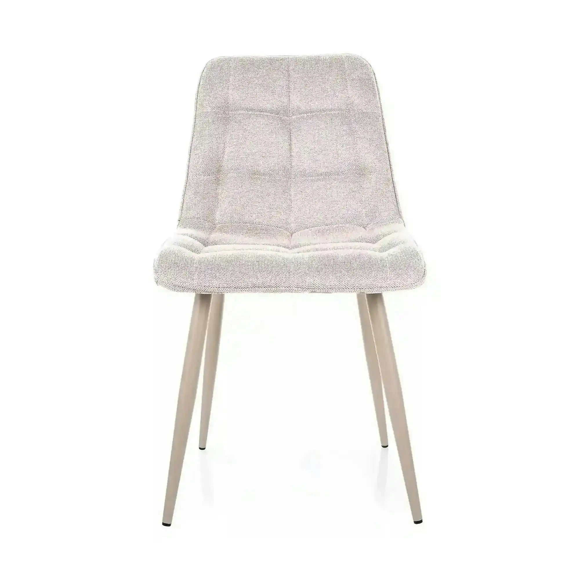 Scaun CHIC, bej deschis - Brego 22, stofa clasica/metal, 50x58x88 cm