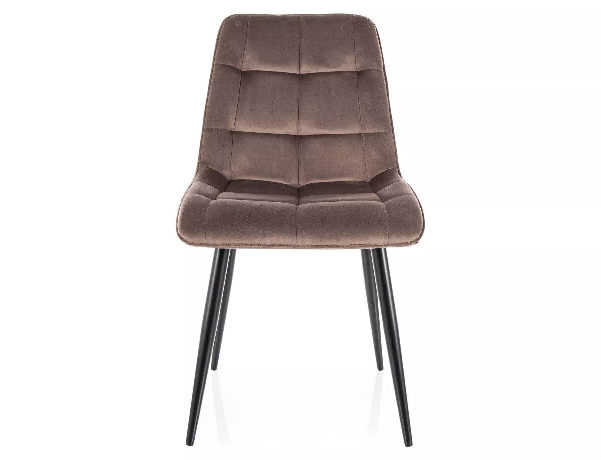 Scaun CHIC, cappuccino - Bluvel 38, stofa catifelata/metal, 50x43x88 cm