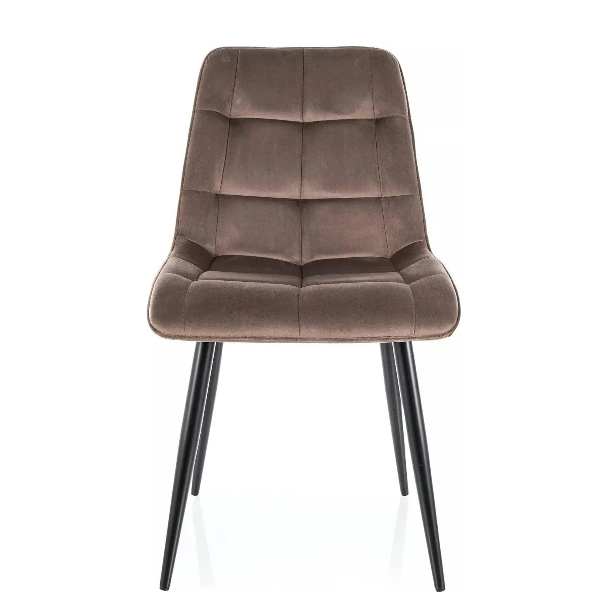 Scaun CHIC, cappuccino - Bluvel 38, stofa catifelata/metal, 50x58x88 cm