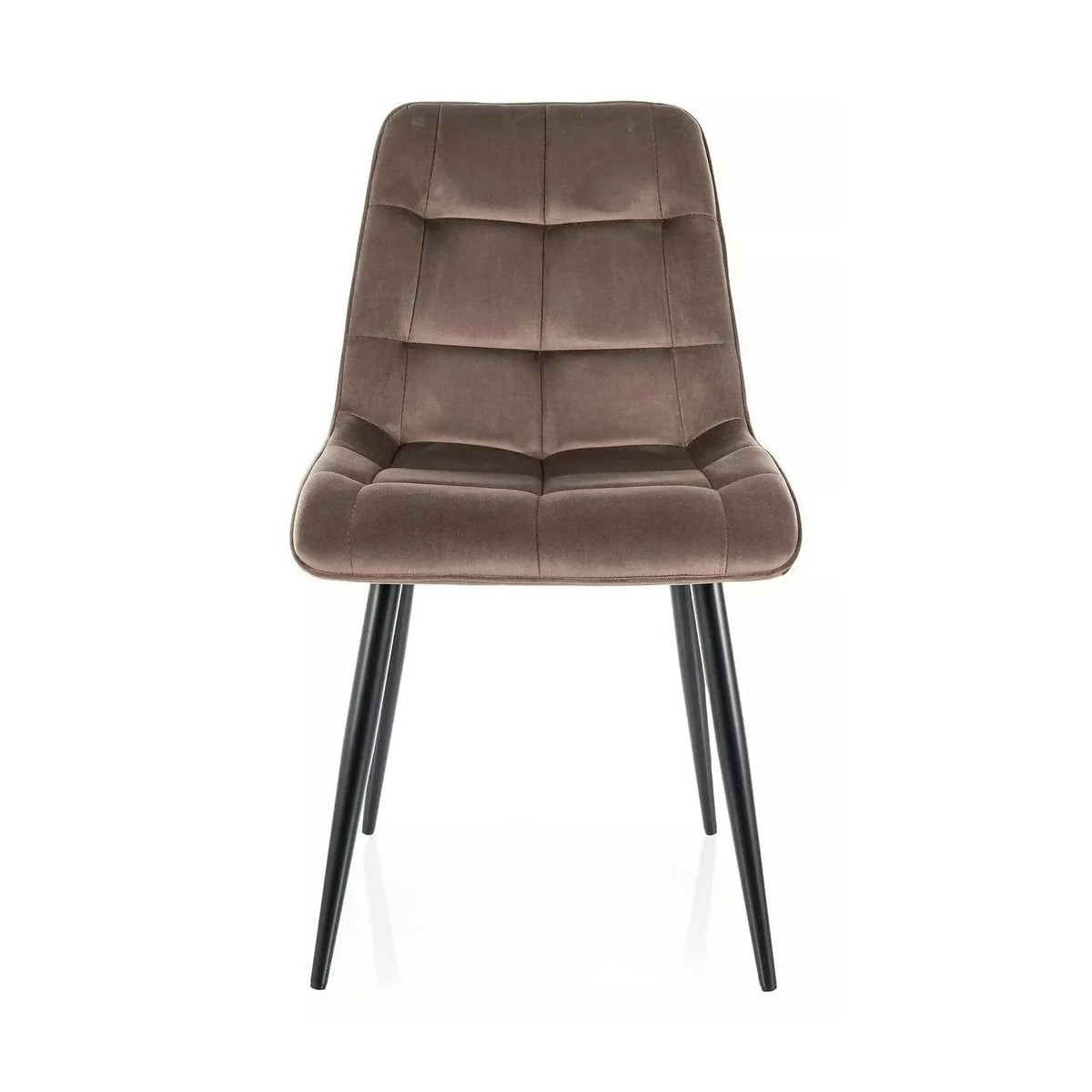Scaun CHIC, cappuccino - Bluvel 38, stofa catifelata/metal, 50x58x88 cm