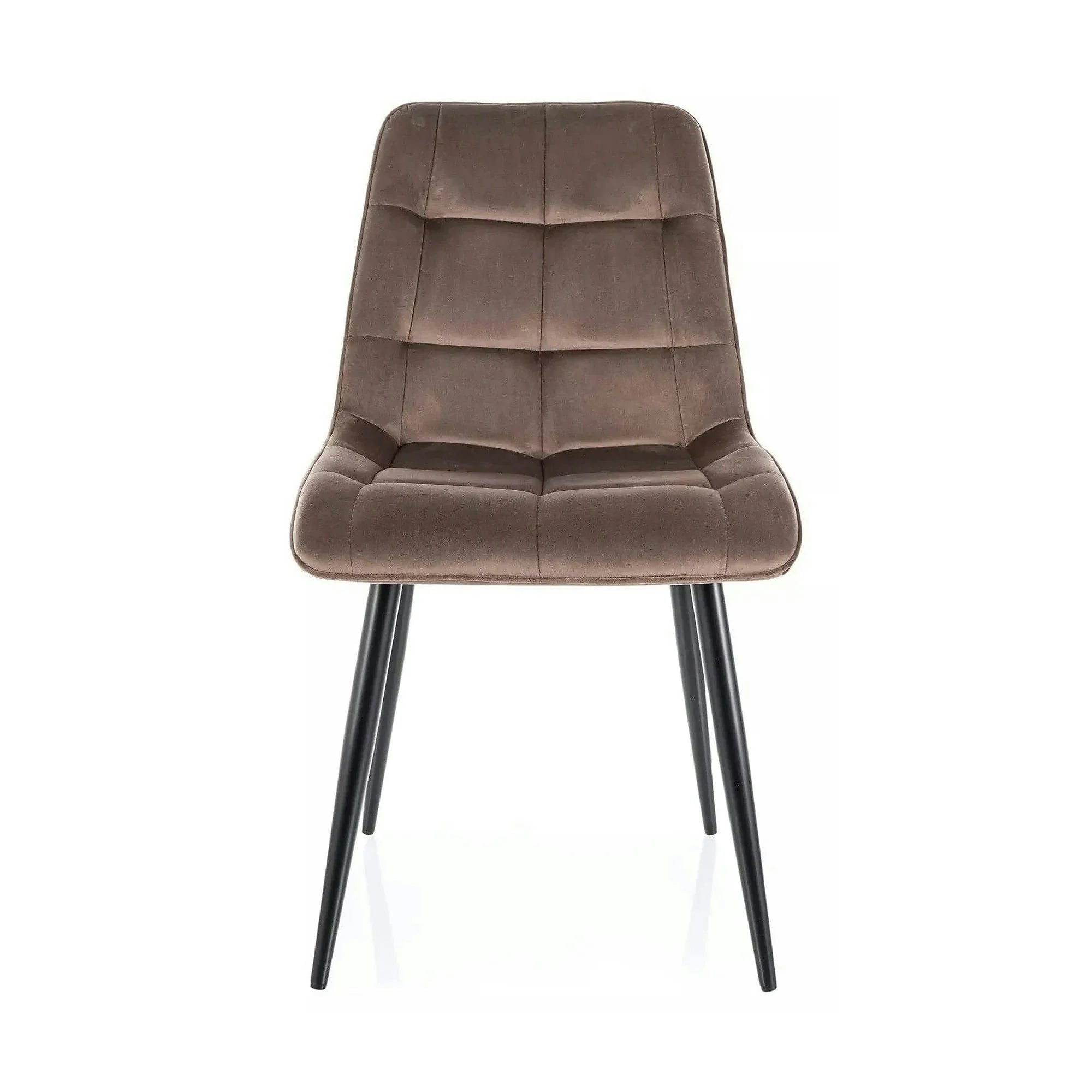 Scaun CHIC, cappuccino - Bluvel 38, stofa catifelata/metal, 50x58x88 cm