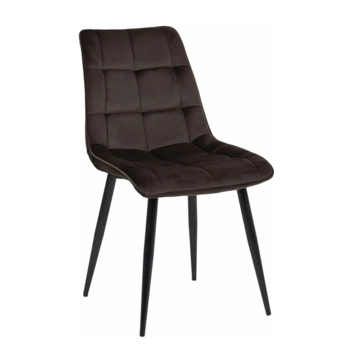 Scaun CHIC, maro - Bluvel 48, stofa catifelata/metal, 50x43x88 cm