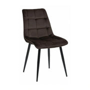 Scaun CHIC, maro - Bluvel 48, stofa catifelata/metal, 50x58x88 cm