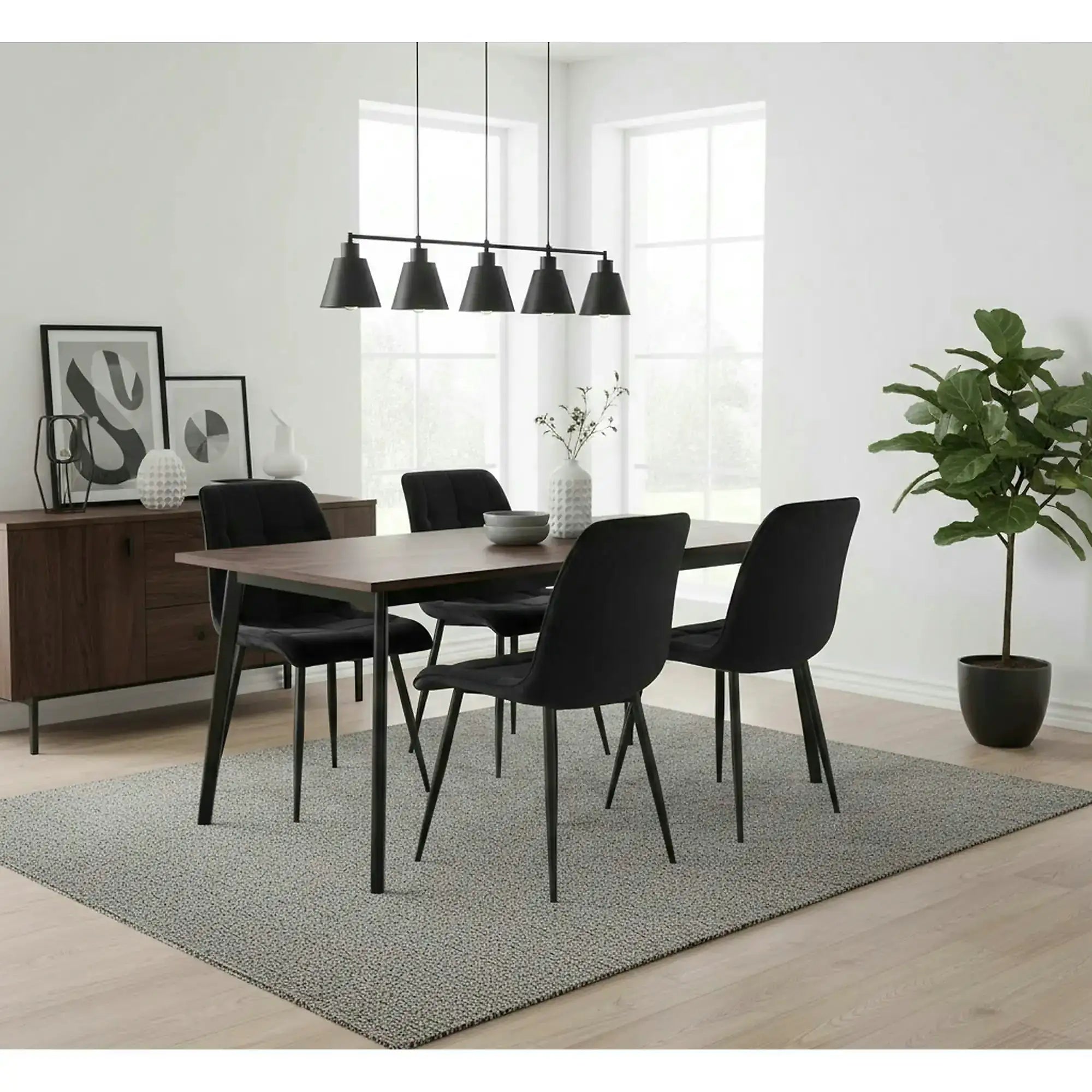 Scaun CHIC, stofa catifelata negru - Matt 99, 50x58x88 cm