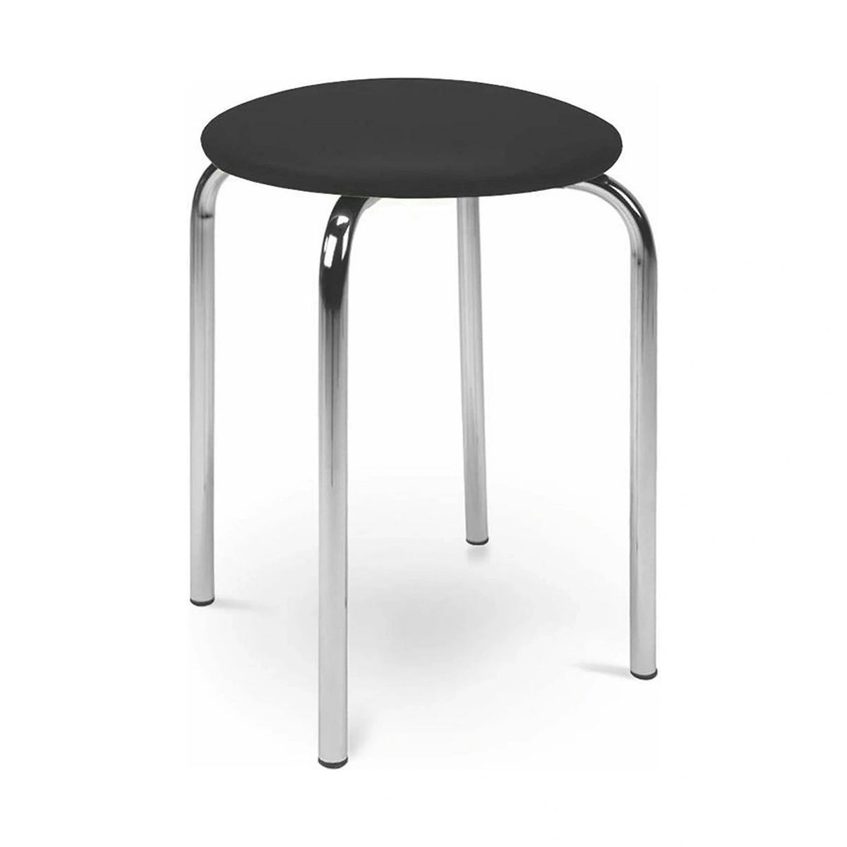 Scaun CHICO, negru/crom, piele ecologica/otel, 41x44 cm