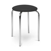 Scaun CHICO, negru/crom, piele ecologica/otel, 41x44 cm