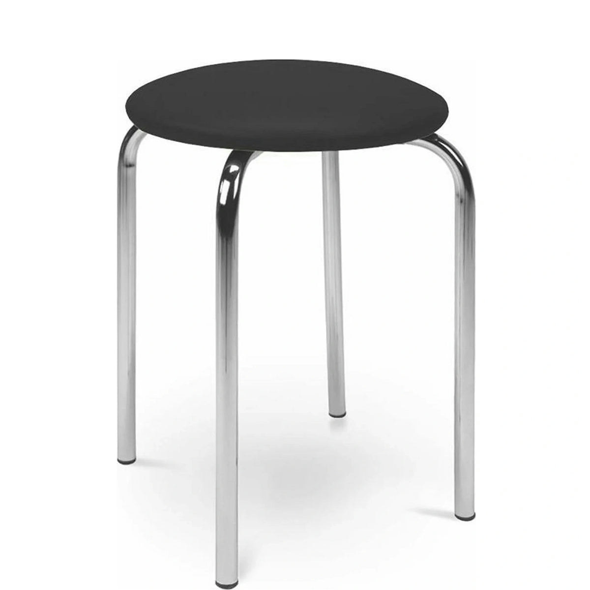 Scaun CHICO, negru/crom, piele ecologica/otel, 41x48 cm