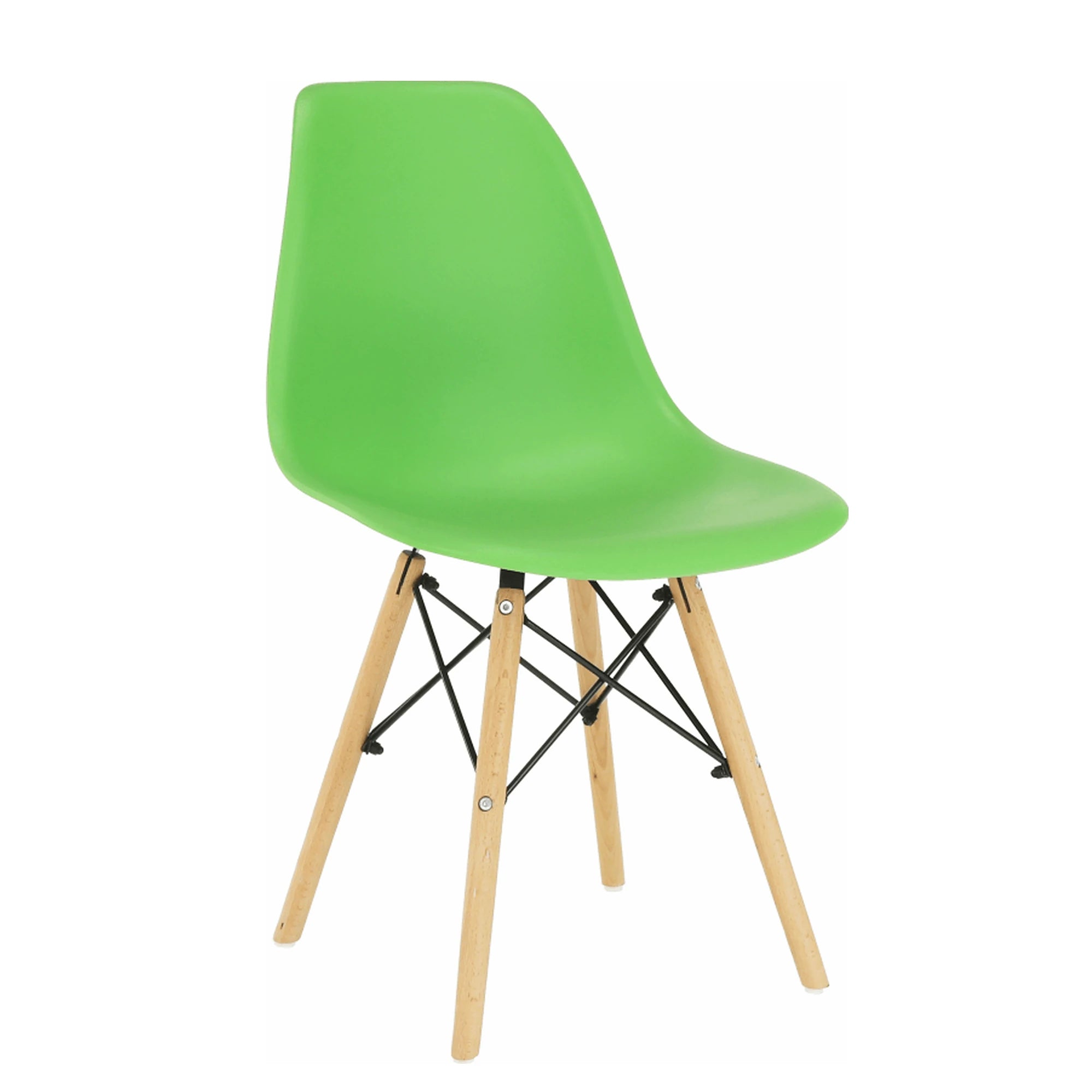 Scaun CINKLA 3 NEW, verde/fag, plastic/lemn, 46x54x82 cm