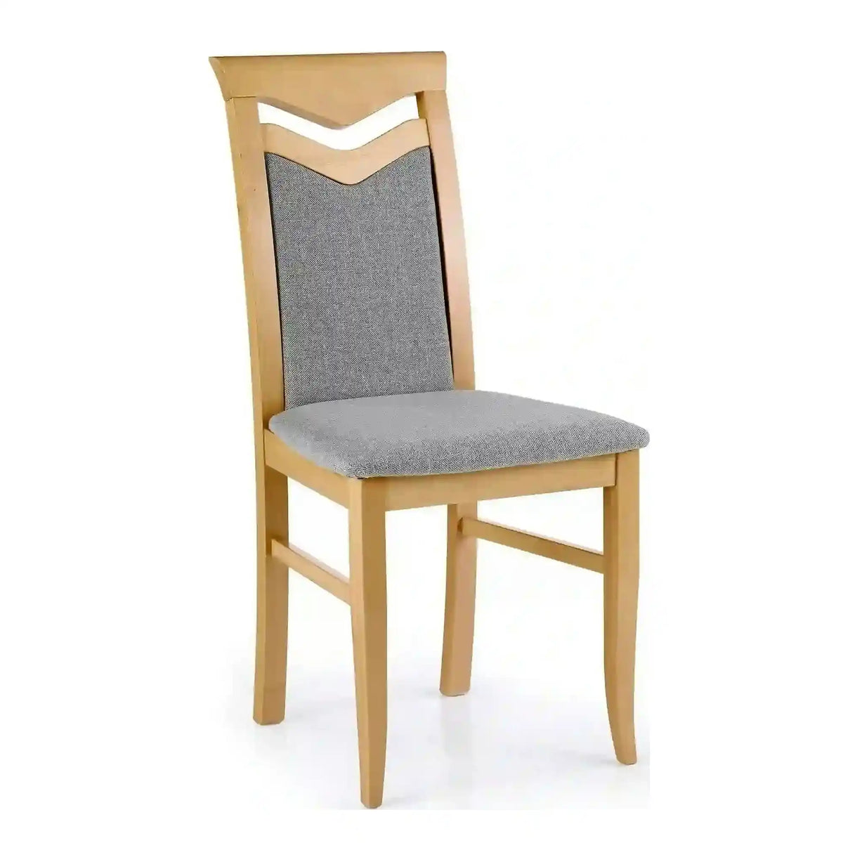 Scaun CITRONE, gri/stejar honey, stofa clasica/lemn de fag, 44X53X96 CM