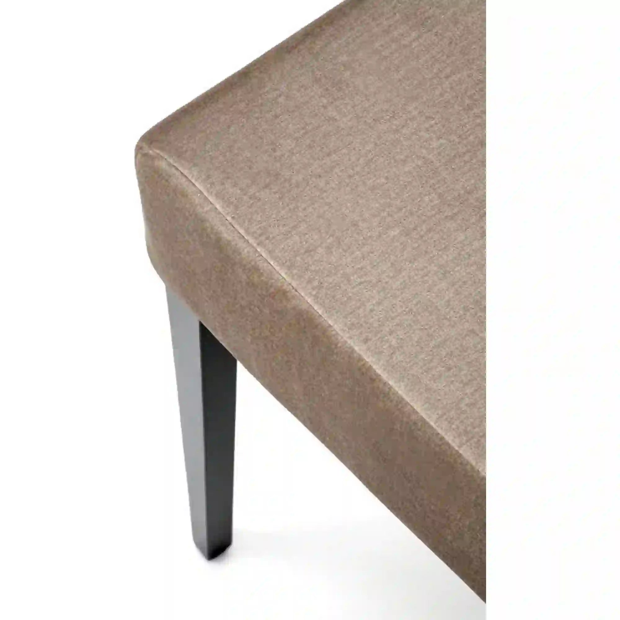 Scaun CLARION 2, bej/negru, stofa catifelata/lemn, 42x58x97 cm