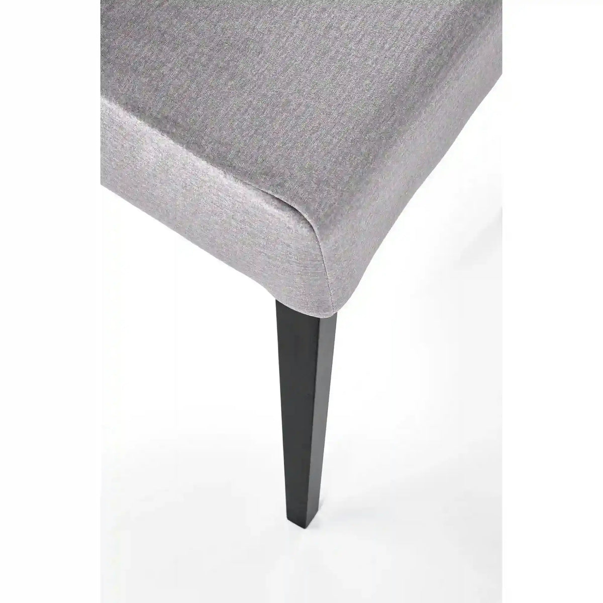Scaun CLARION 2, gri/negru, stofa catifelata/lemn, 42x58x97 cm