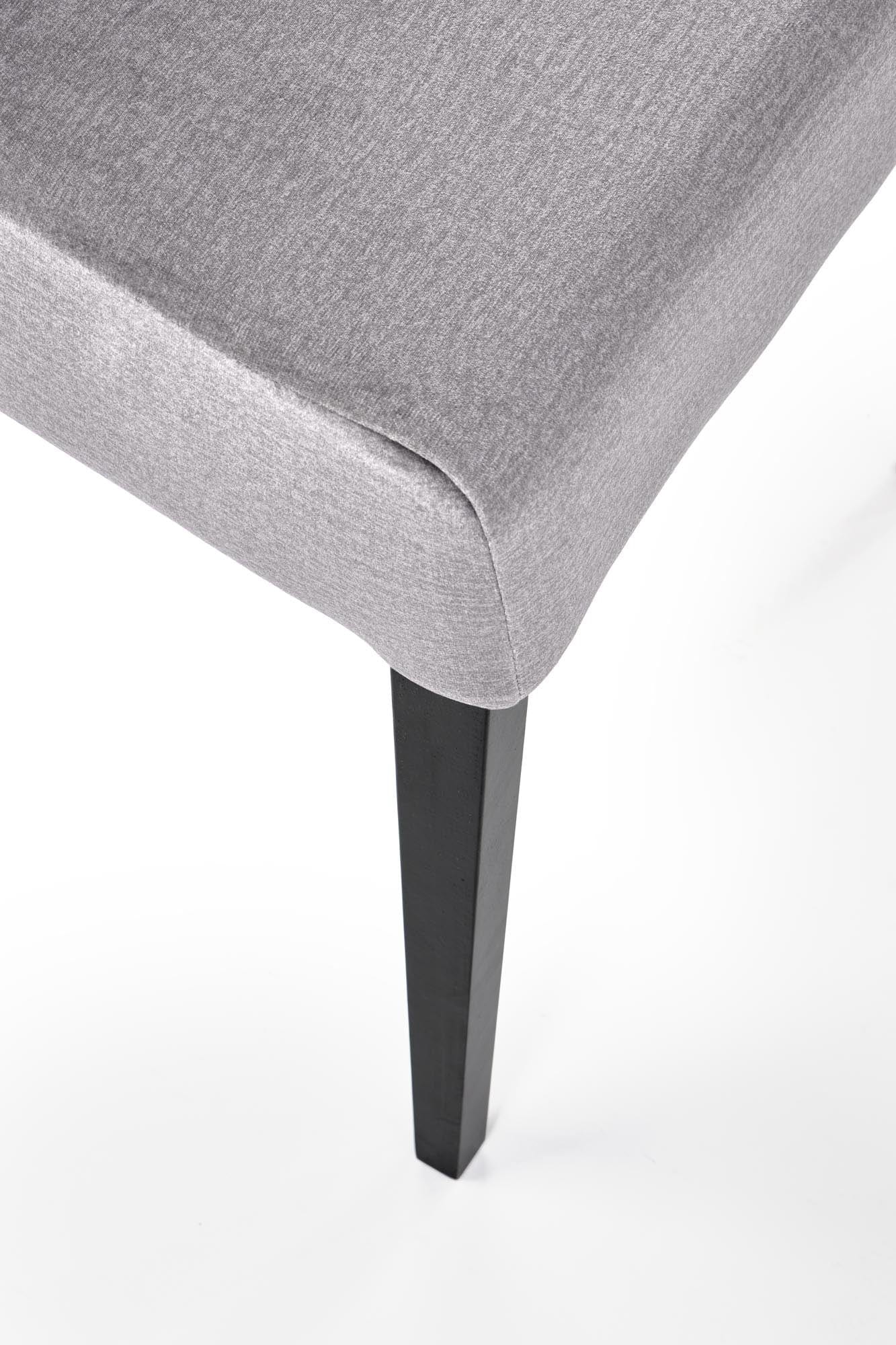 Scaun CLARION 2, gri/negru, stofa catifelata/lemn, 42x58x97 cm