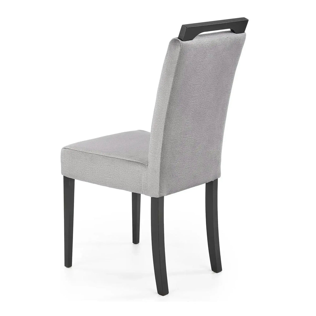 Scaun CLARION 2, gri/negru, stofa catifelata/lemn, 42x58x97 cm