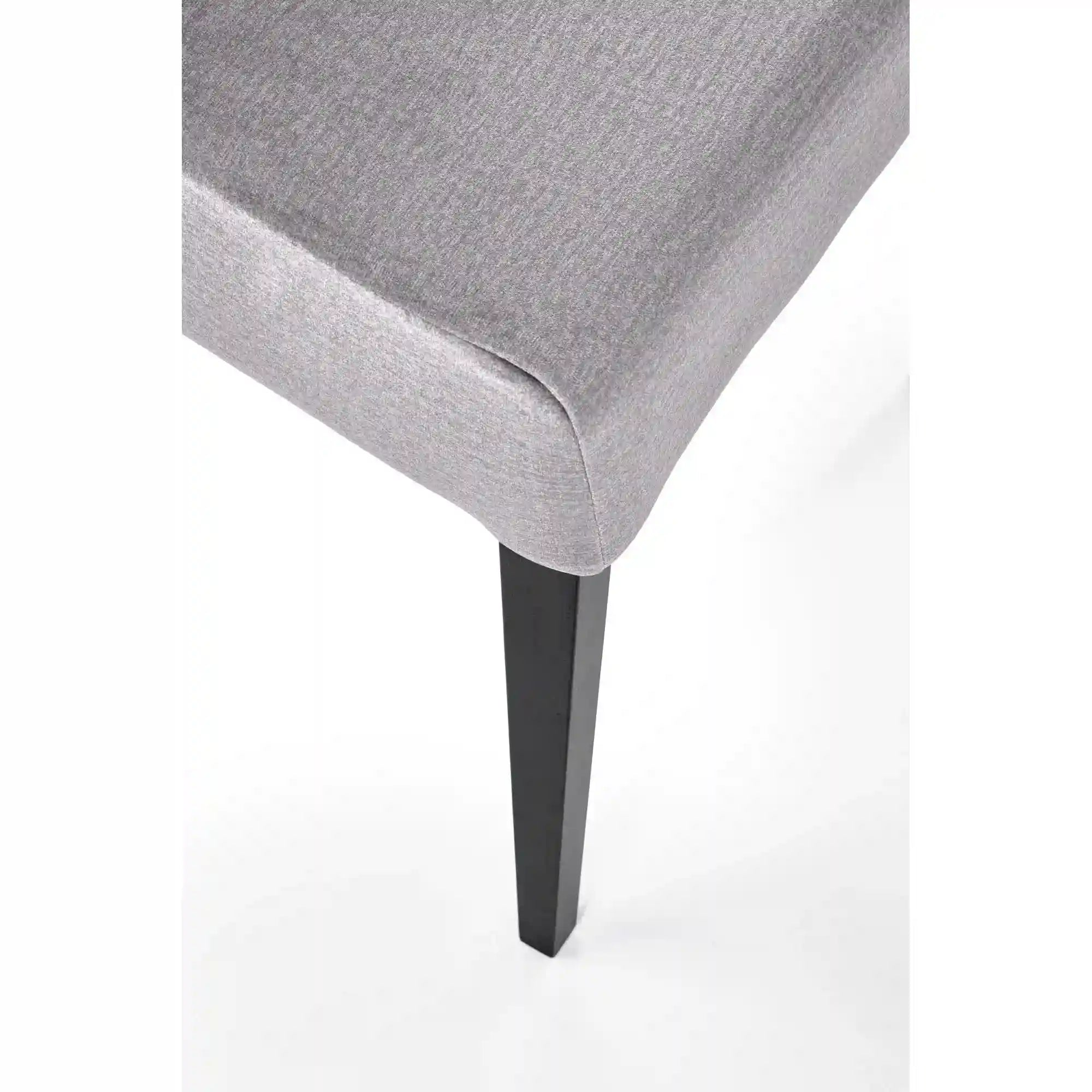 Scaun CLARION 2, gri/negru, stofa catifelata/lemn, 42x58x97 cm