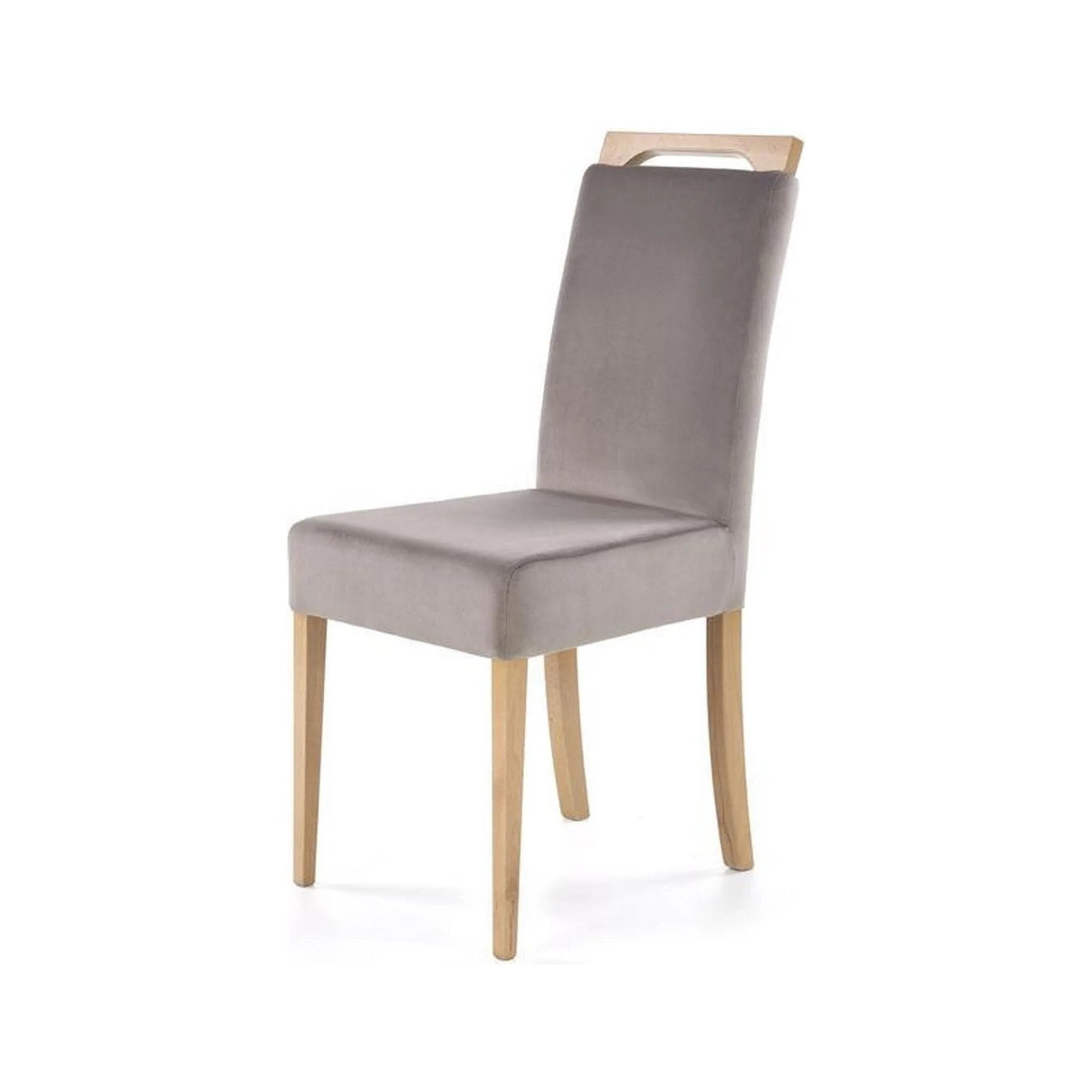 Scaun CLARION, gri/stejar auriu, stofa/lemn de fag, 42X58X97 cm