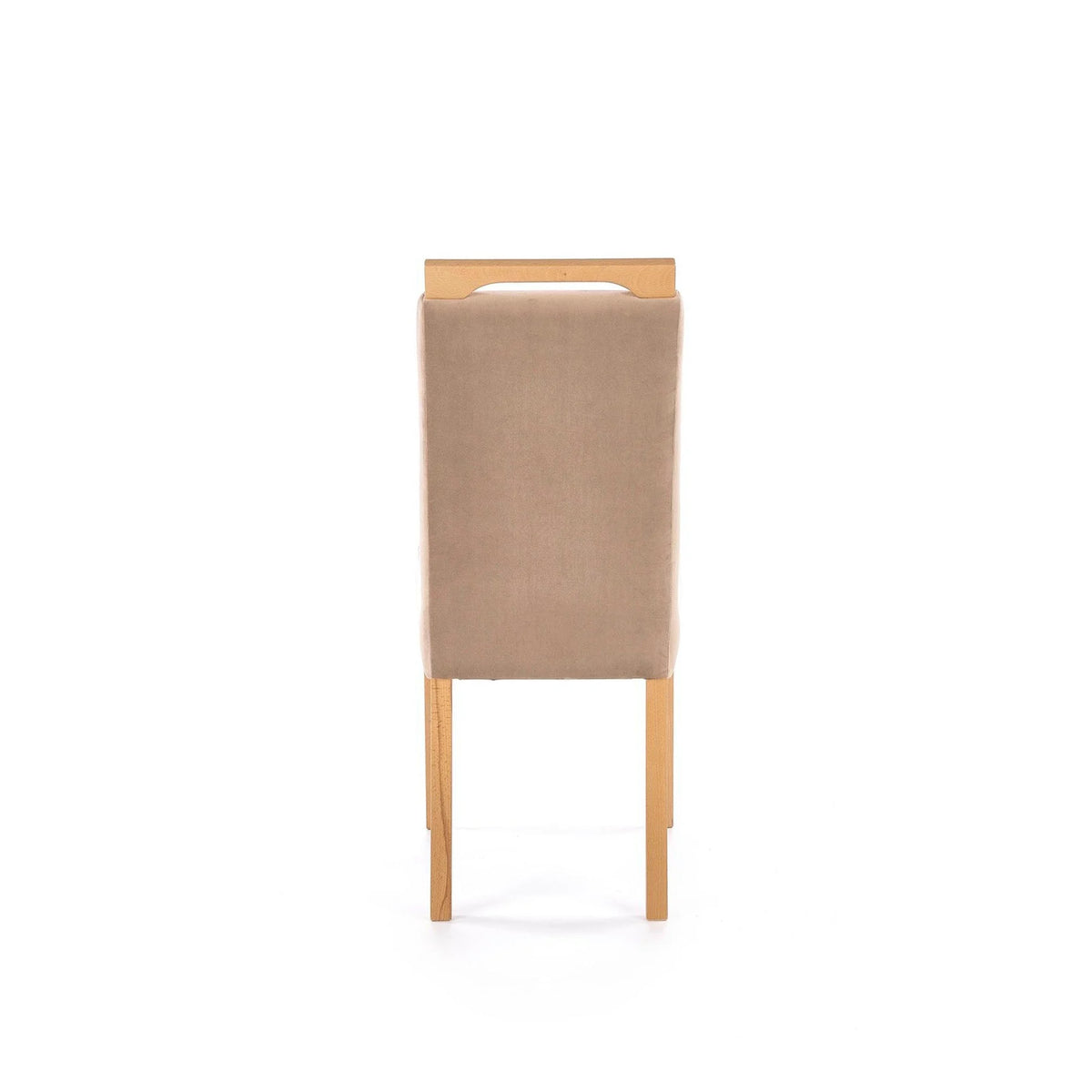 Scaun CLARION, maro/stejar, stofa catifelata/lemn, 42x58x97 cm