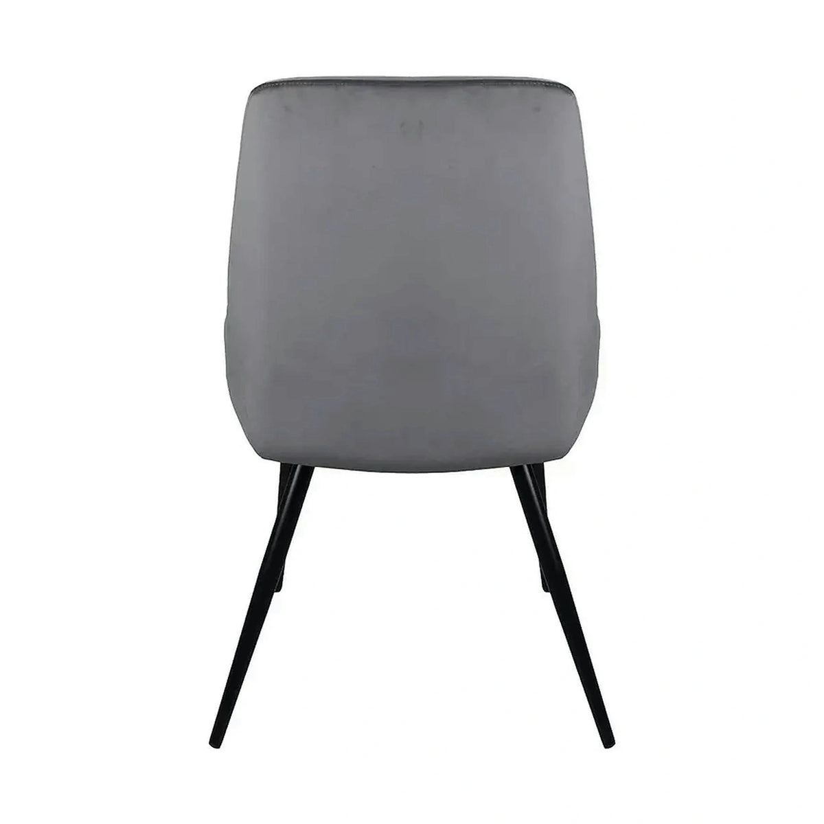 Scaun COBE, stofa catifelata gri/negru, 49x43x85 cm