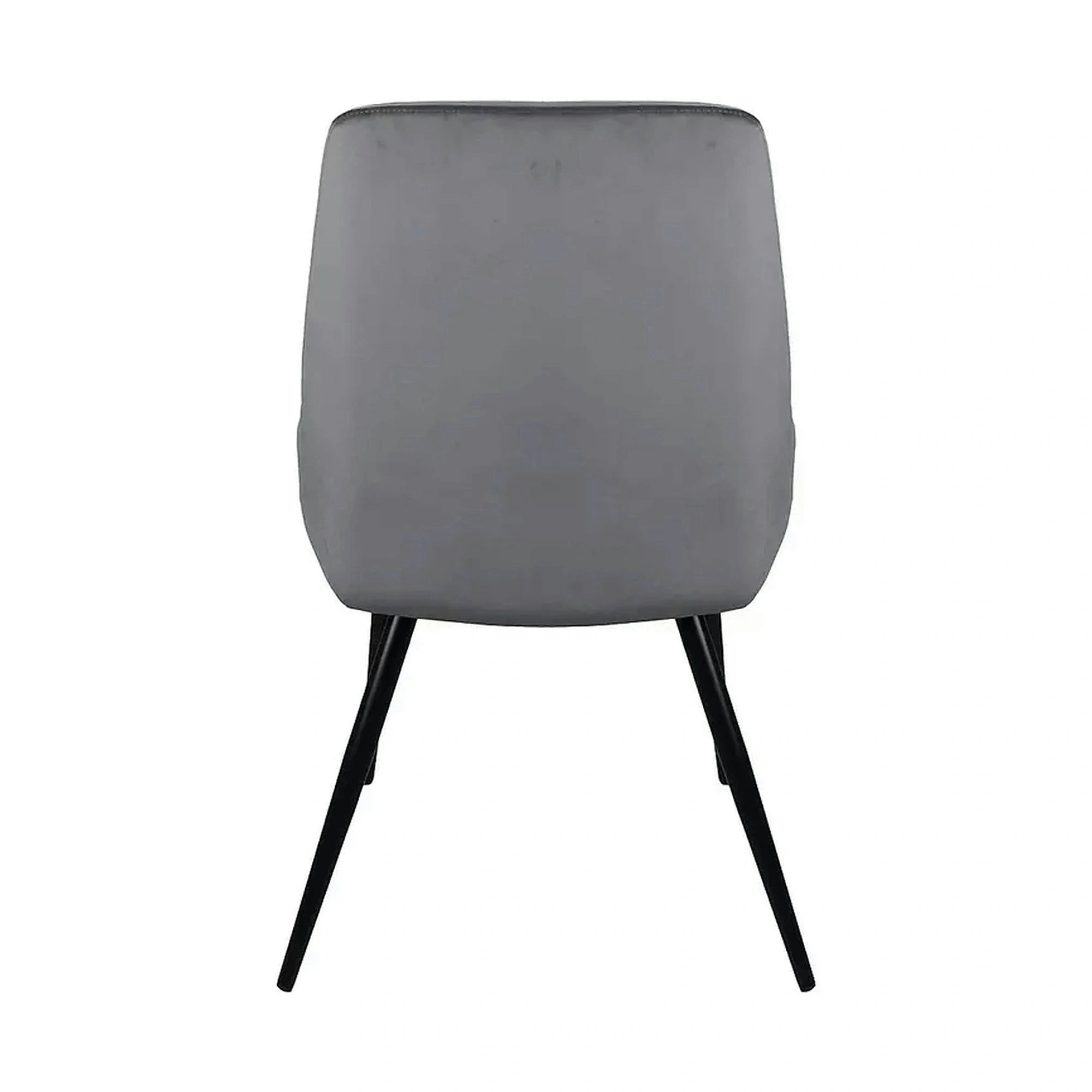 Scaun COBE, stofa catifelata gri/negru, 49x43x85 cm