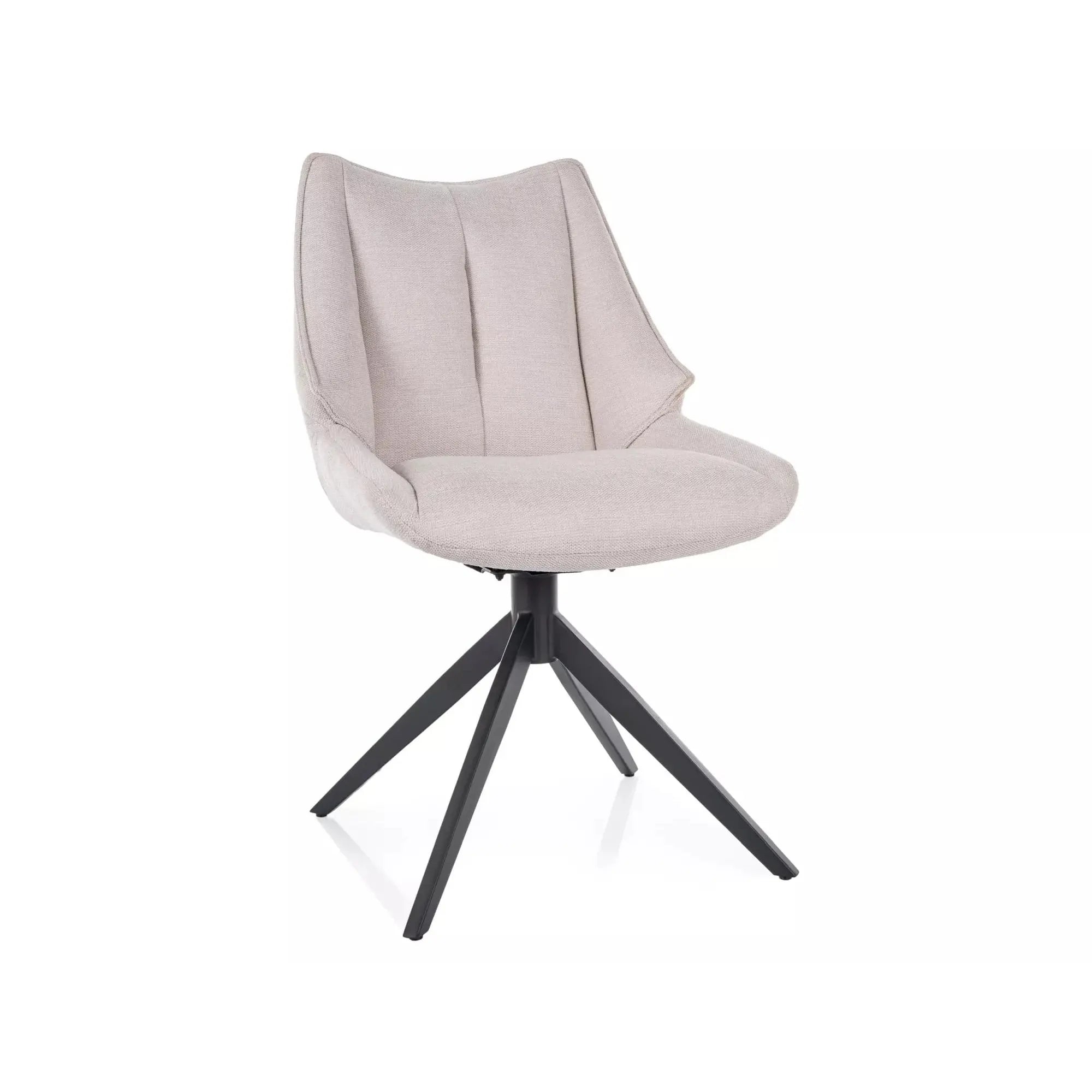 Scaun CODA, bej deschis - Brego 22, stofa clasica/metal, 56x64x91 cm