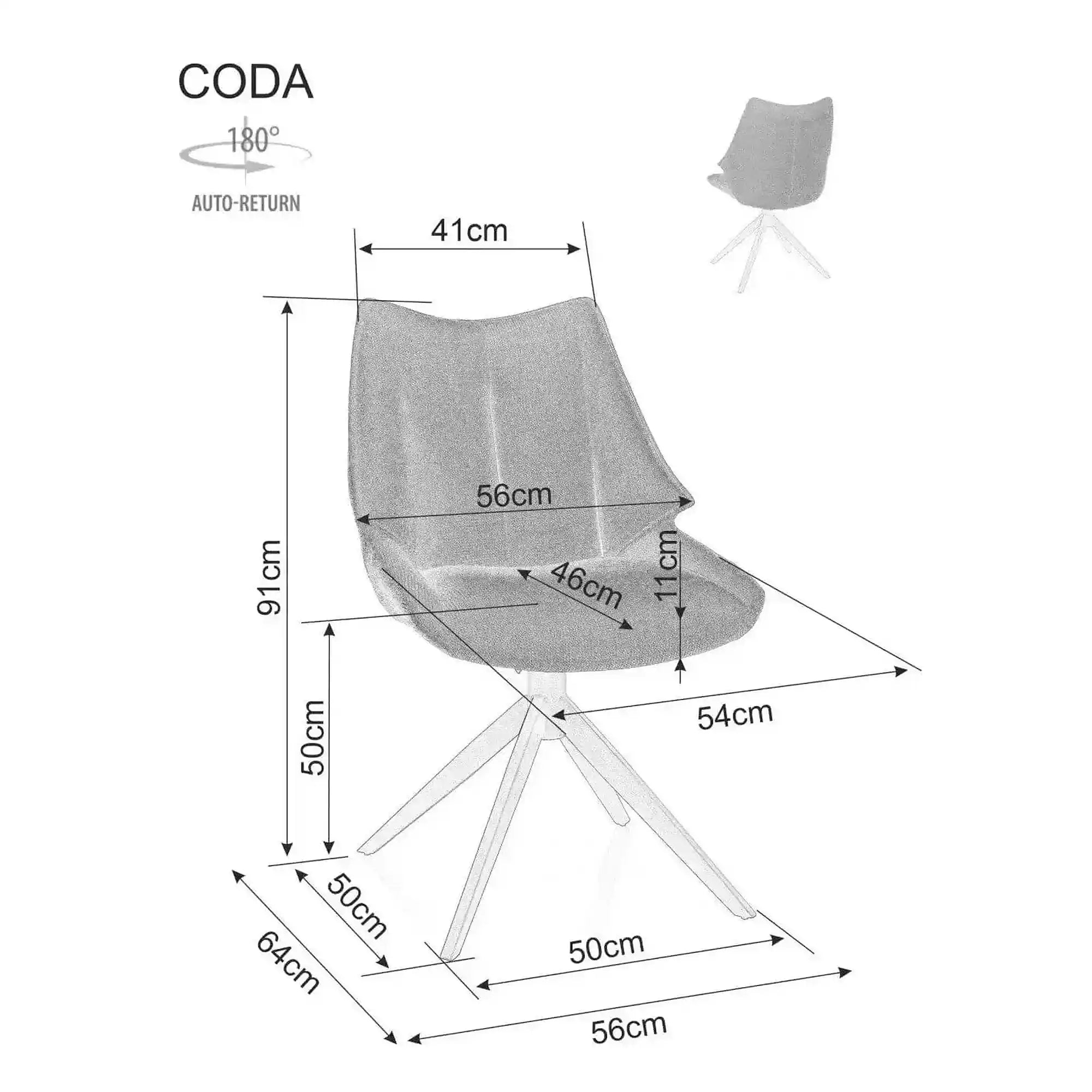 Scaun CODA, gri - Brego 07, stofa clasica/metal, 56x64x91 cm