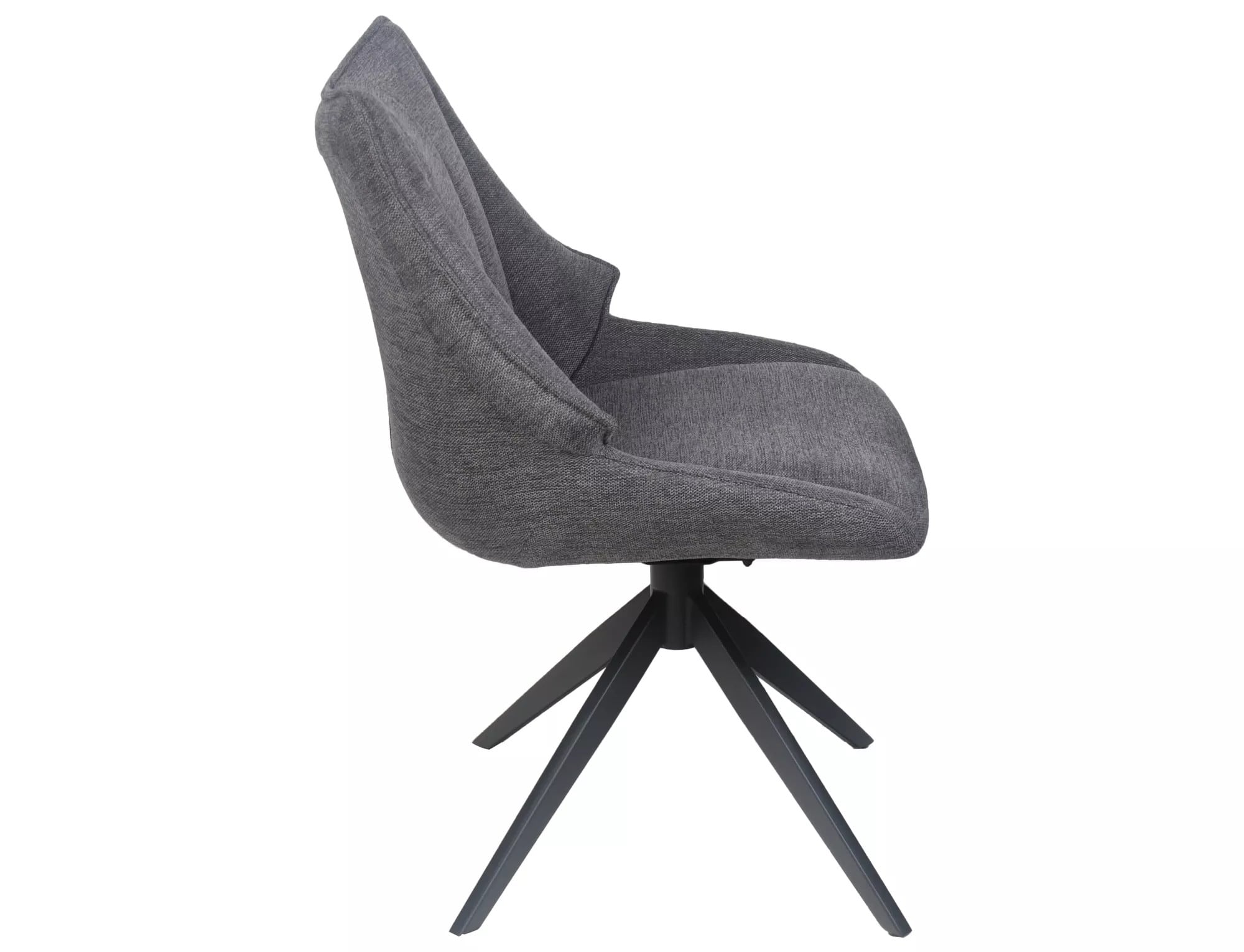 Scaun CODA, gri inchis - Brego 18, stofa clasica/metal, 56x46x91 cm