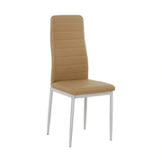 Scaun COLETA NOVA, caramel/gri, piele ecologica/metal, 41x49x96 cm