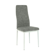 Scaun COLETA NOVA, gri/alb, textil/metal, 41x49x96 cm